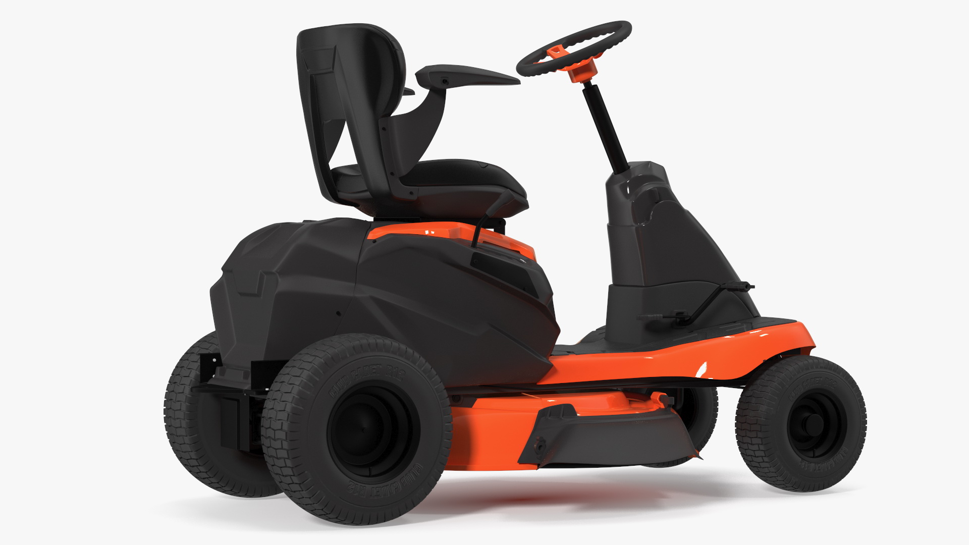 3D Electric Mobility Lawn-Mower Orange Rigged for Cinema 4D