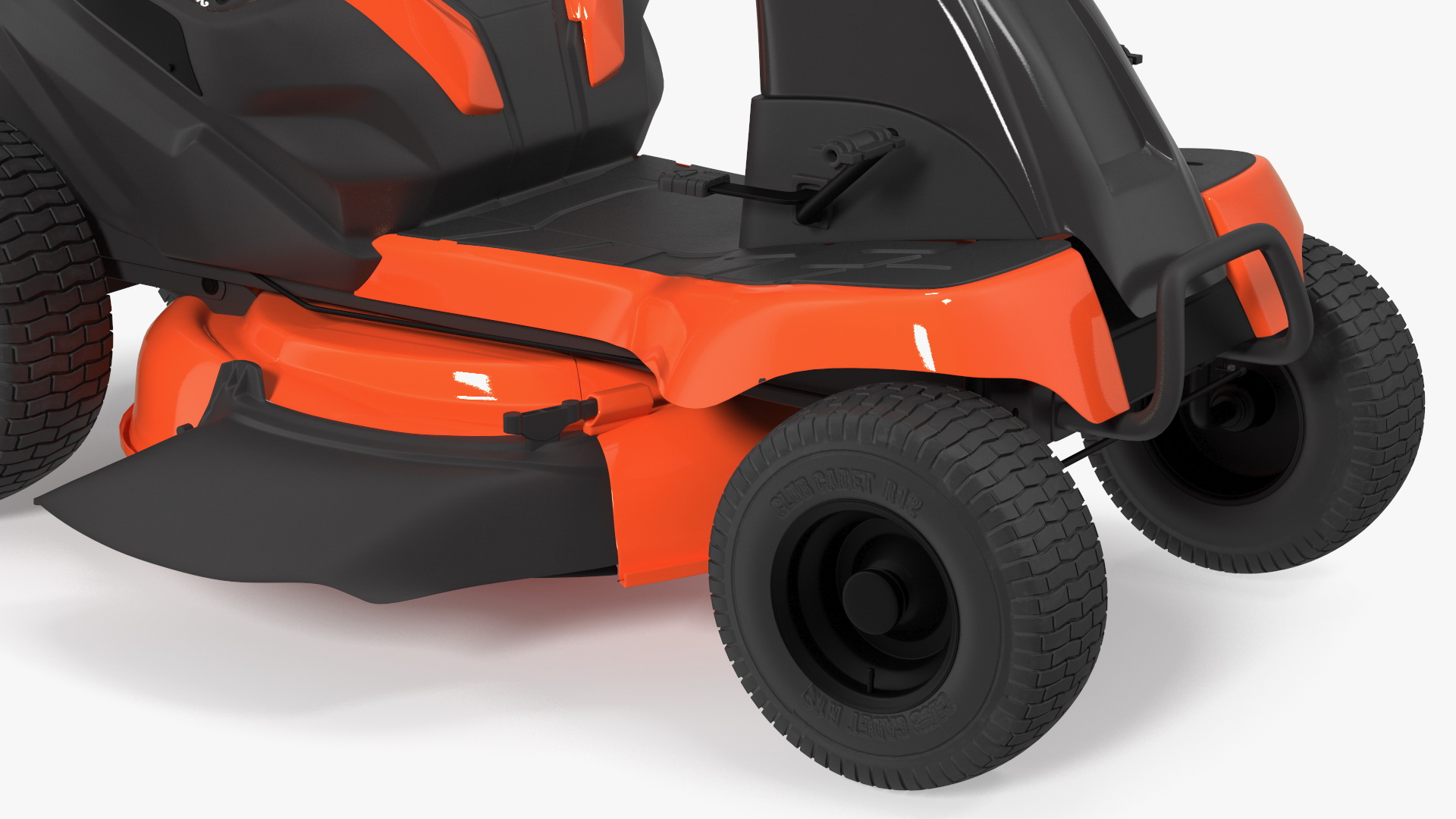 3D Electric Mobility Lawn-Mower Orange Rigged for Cinema 4D