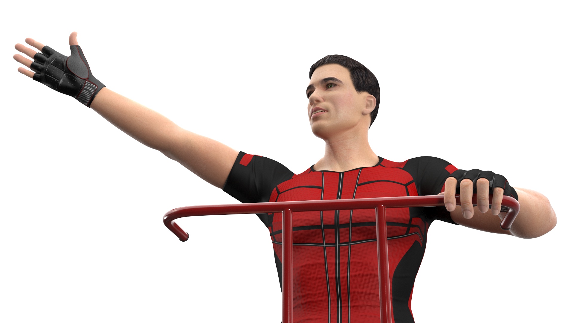Volleyball Referee on the SENOH Umpire Tower 3D model