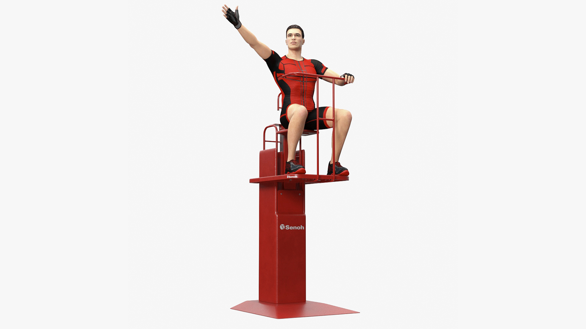 Volleyball Referee on the SENOH Umpire Tower 3D model
