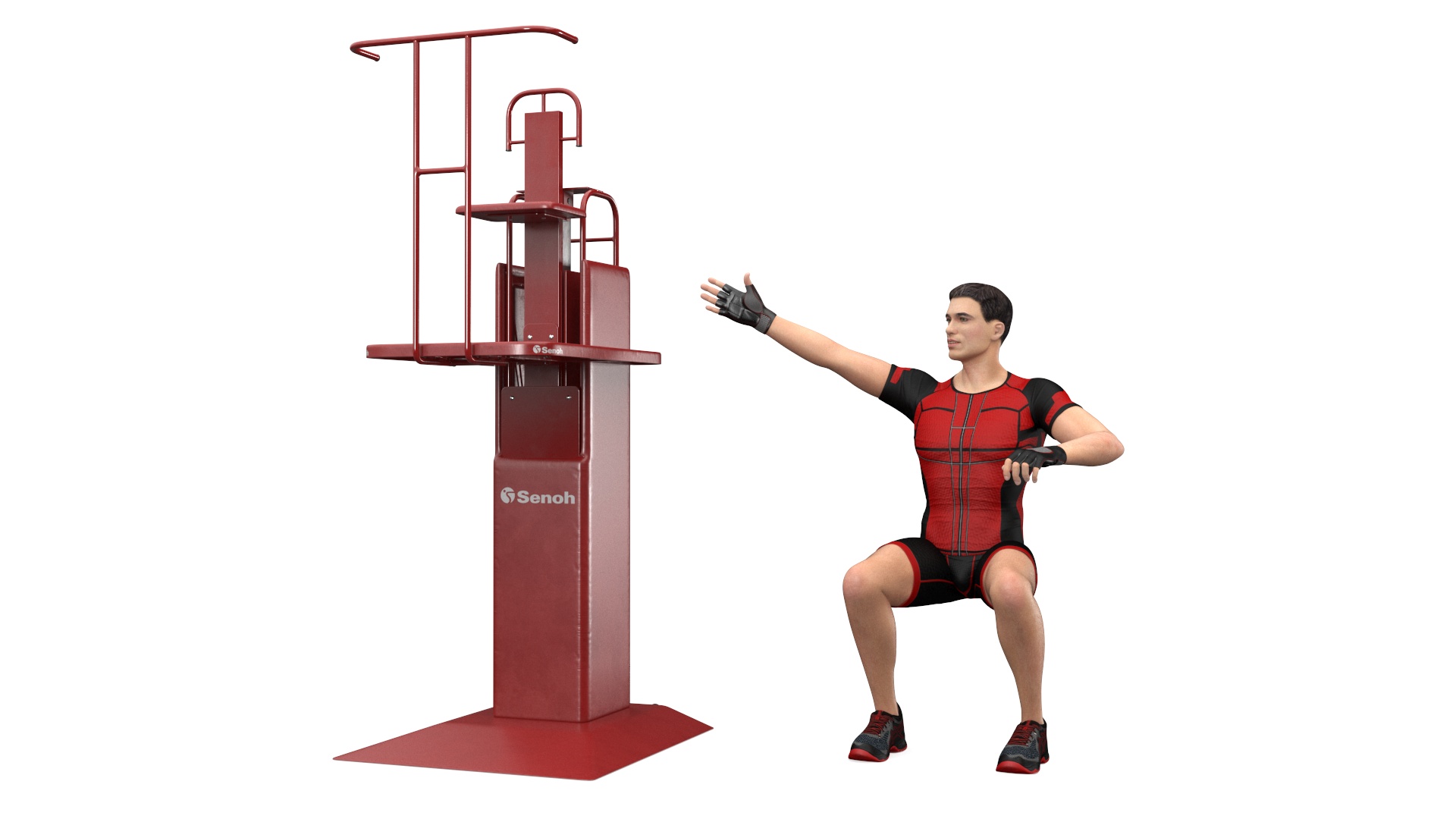 Volleyball Referee on the SENOH Umpire Tower 3D model