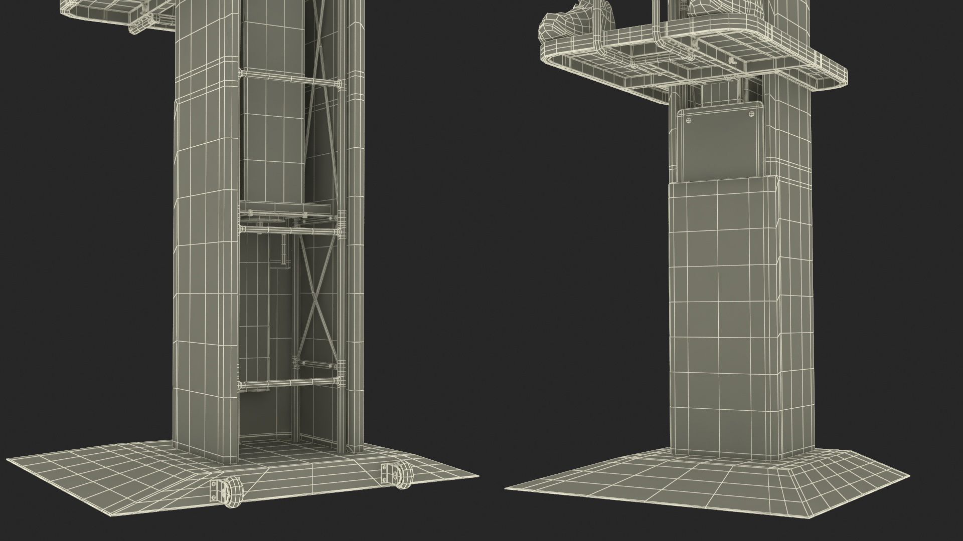 Volleyball Referee on the SENOH Umpire Tower 3D model