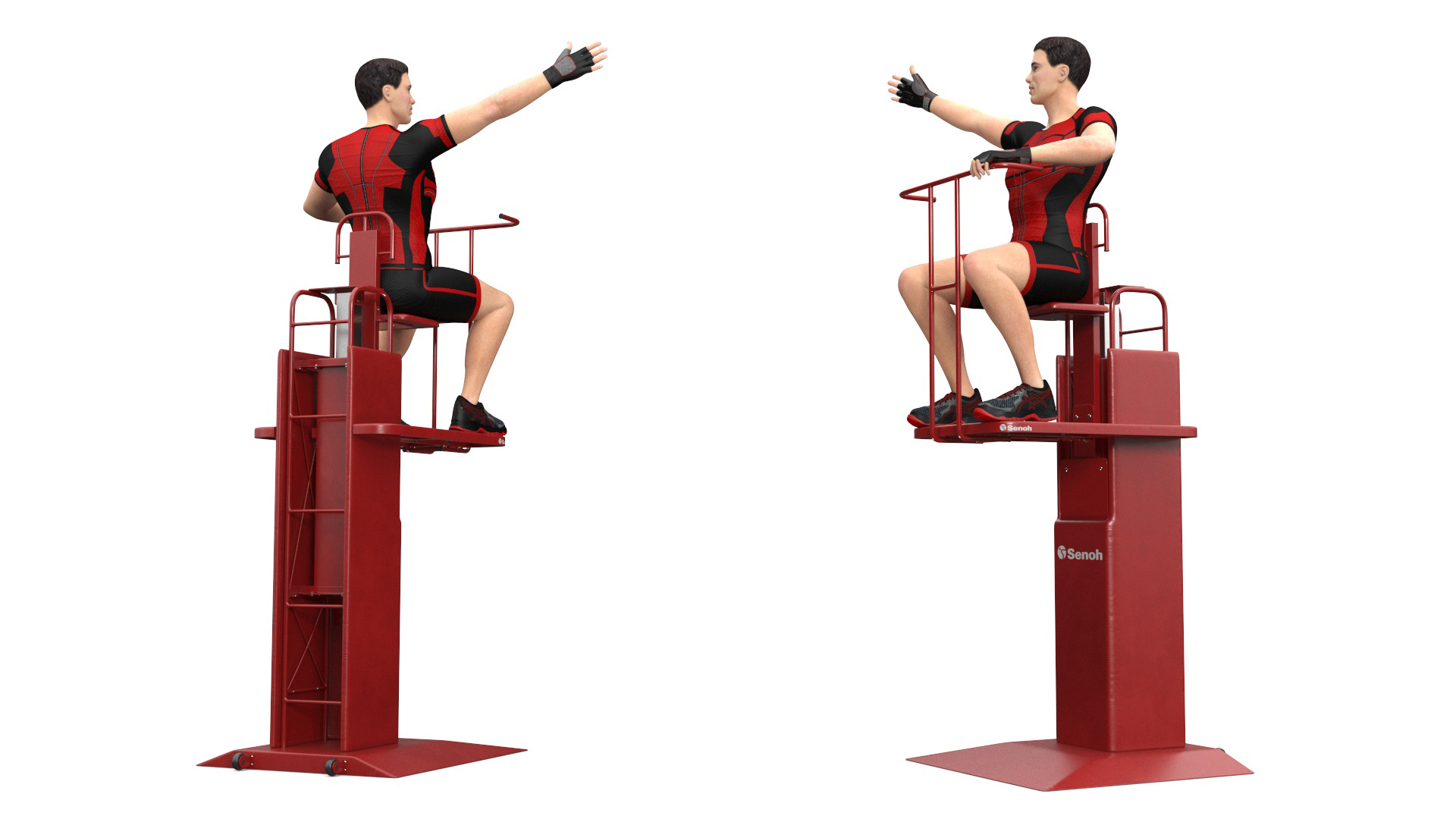 Volleyball Referee on the SENOH Umpire Tower 3D model