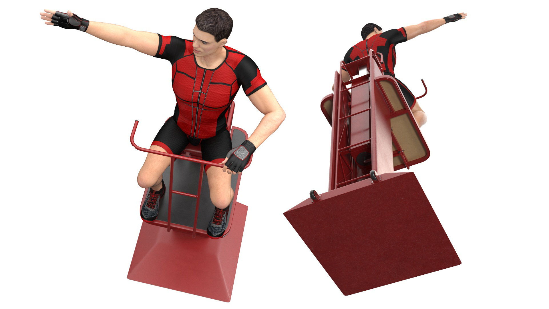Volleyball Referee on the SENOH Umpire Tower 3D model