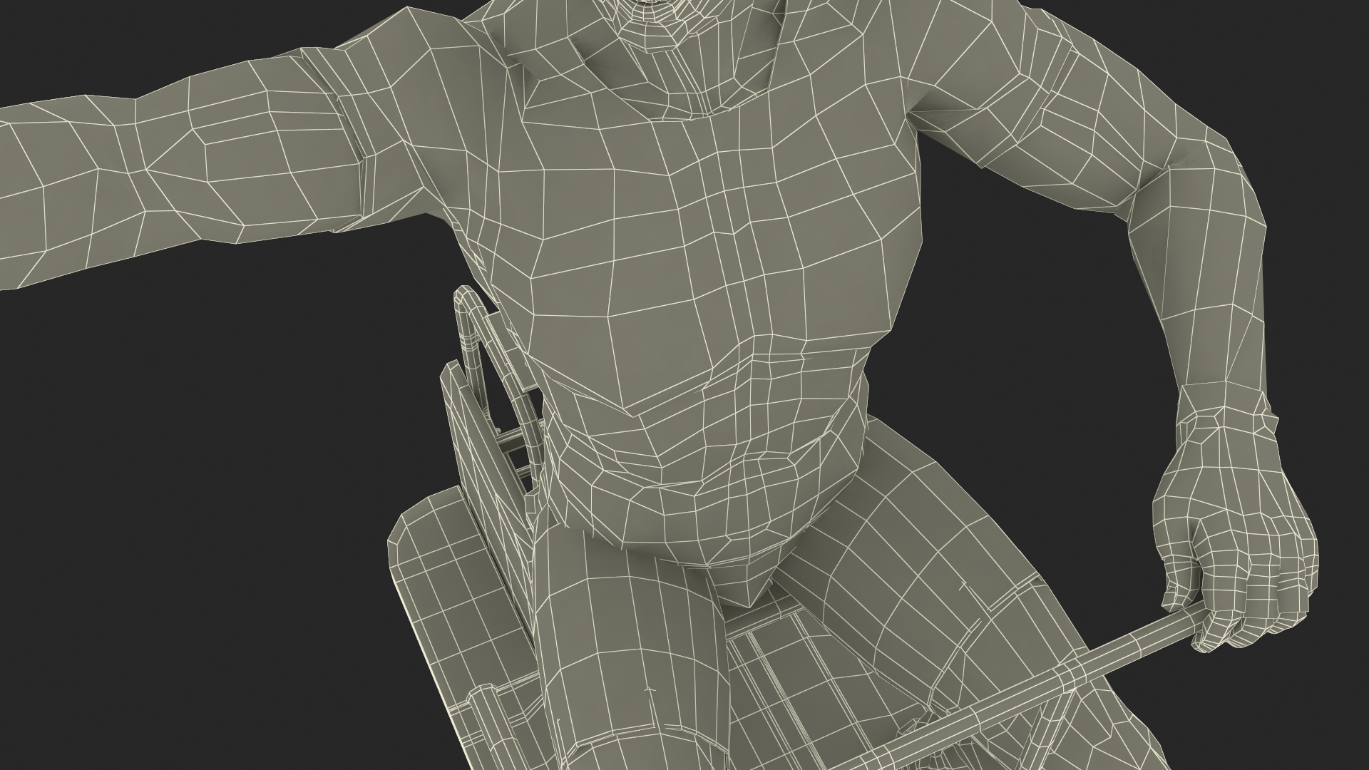 Volleyball Referee on the SENOH Umpire Tower 3D model