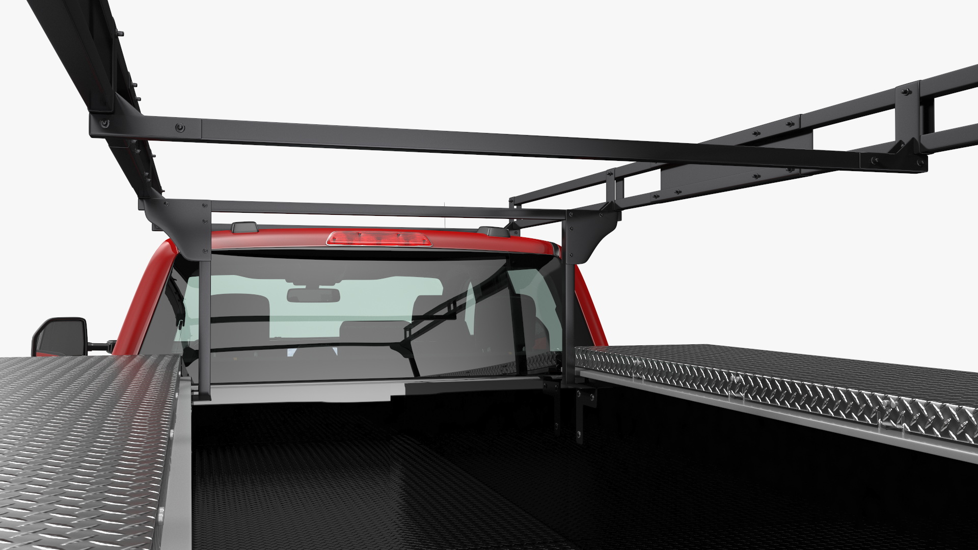 Ford Super Duty F550 with Service Body Red Rigged 3D model