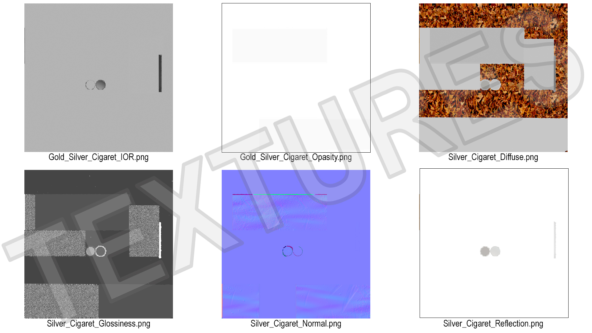 Cigarette Super Slim Silver 3D