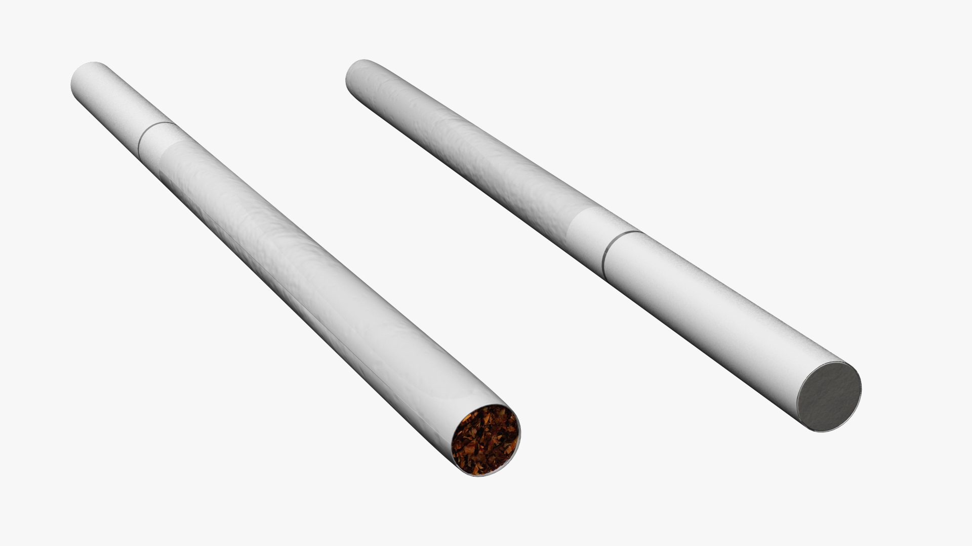 Cigarette Super Slim Silver 3D