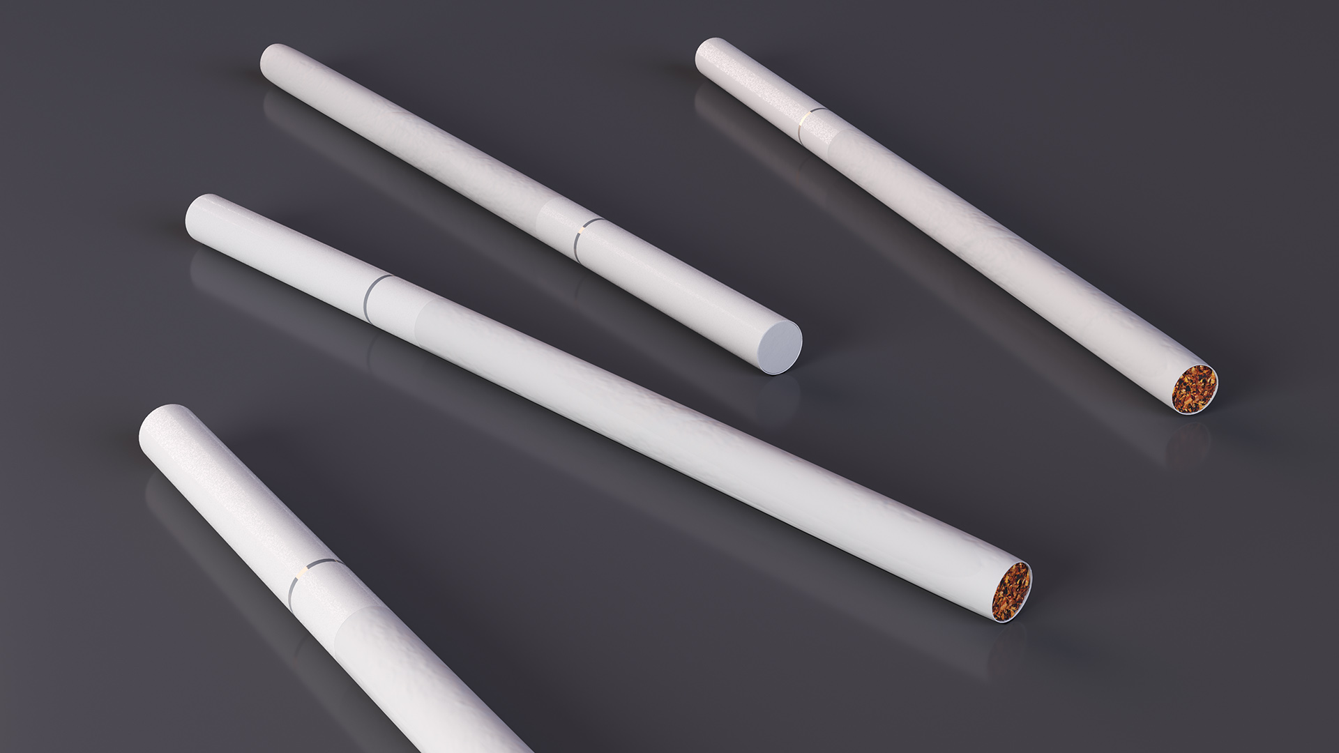 Cigarette Super Slim Silver 3D