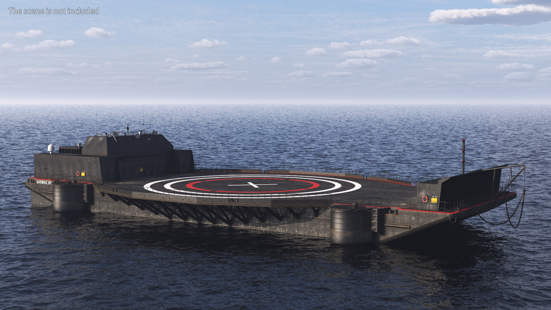 3D SpaceX Autonomous Rocket Recovery Barge Marmac