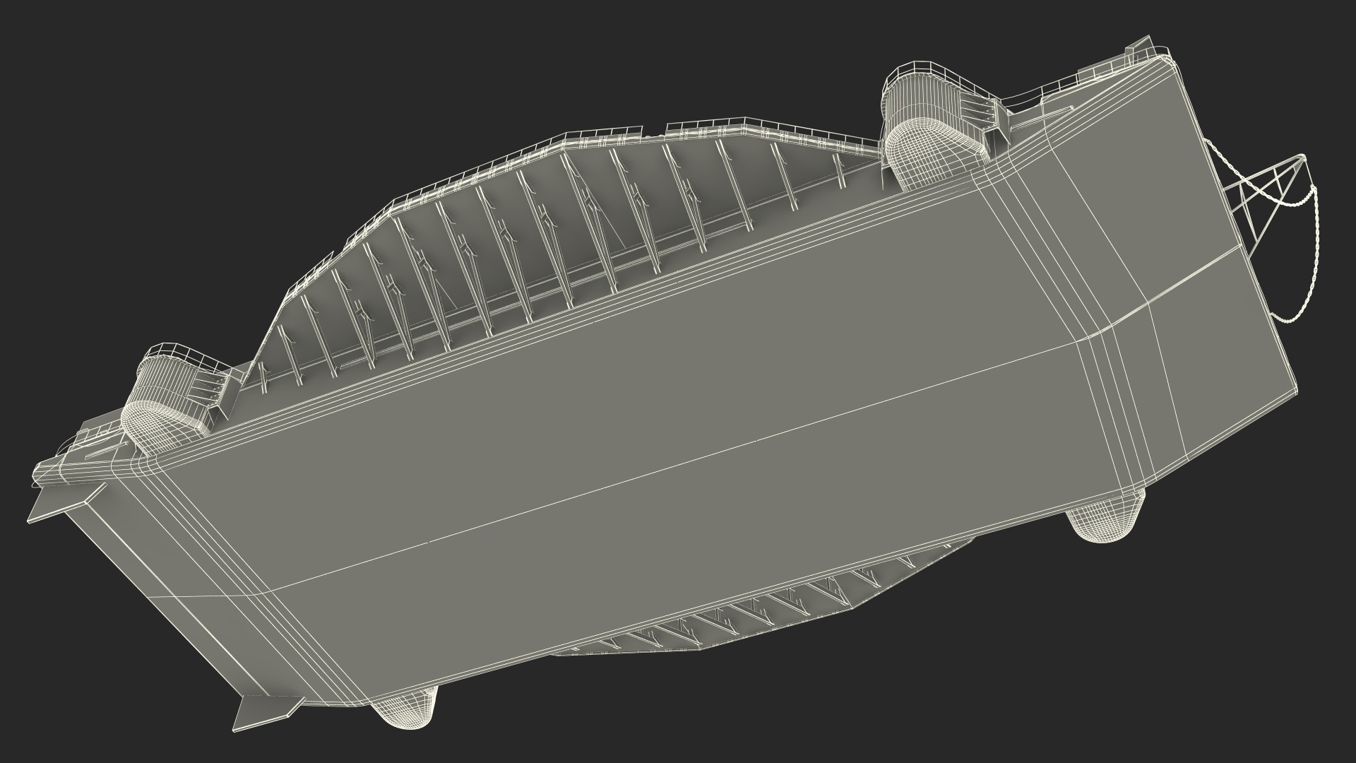3D SpaceX Autonomous Rocket Recovery Barge Marmac