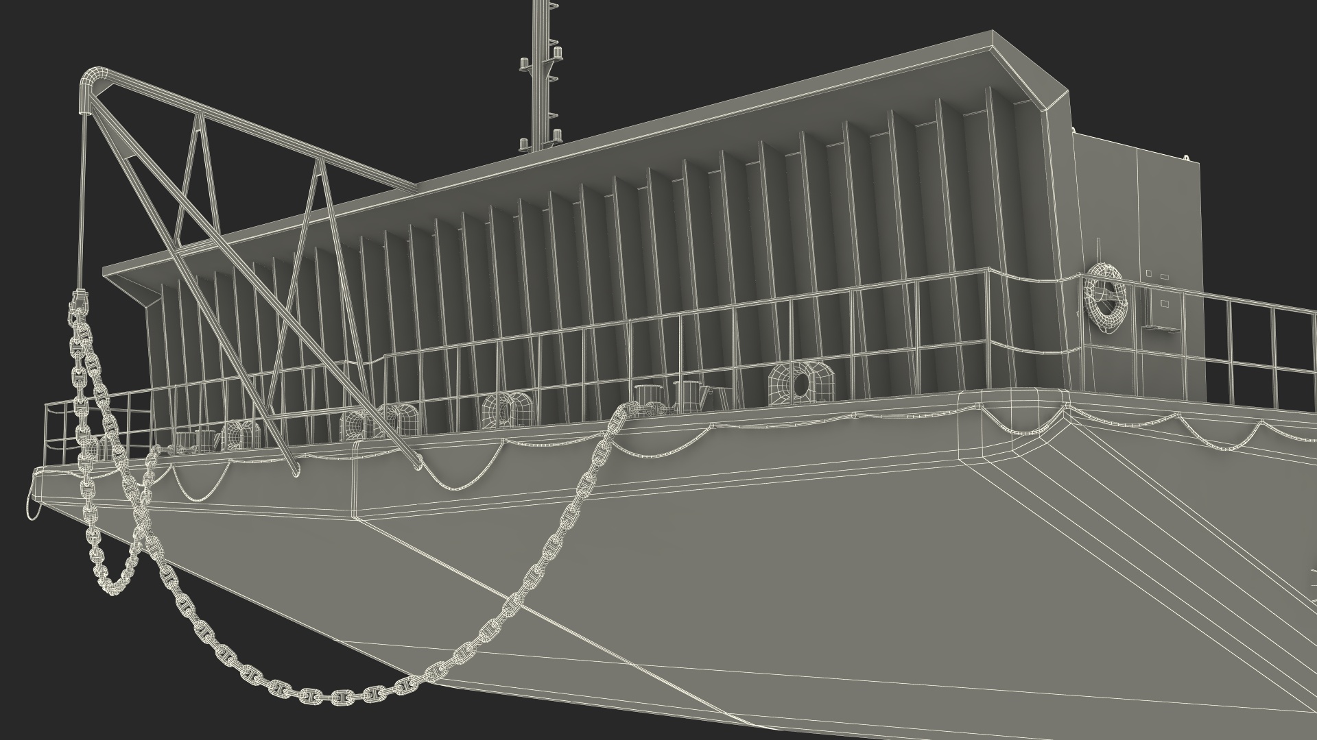 3D SpaceX Autonomous Rocket Recovery Barge Marmac
