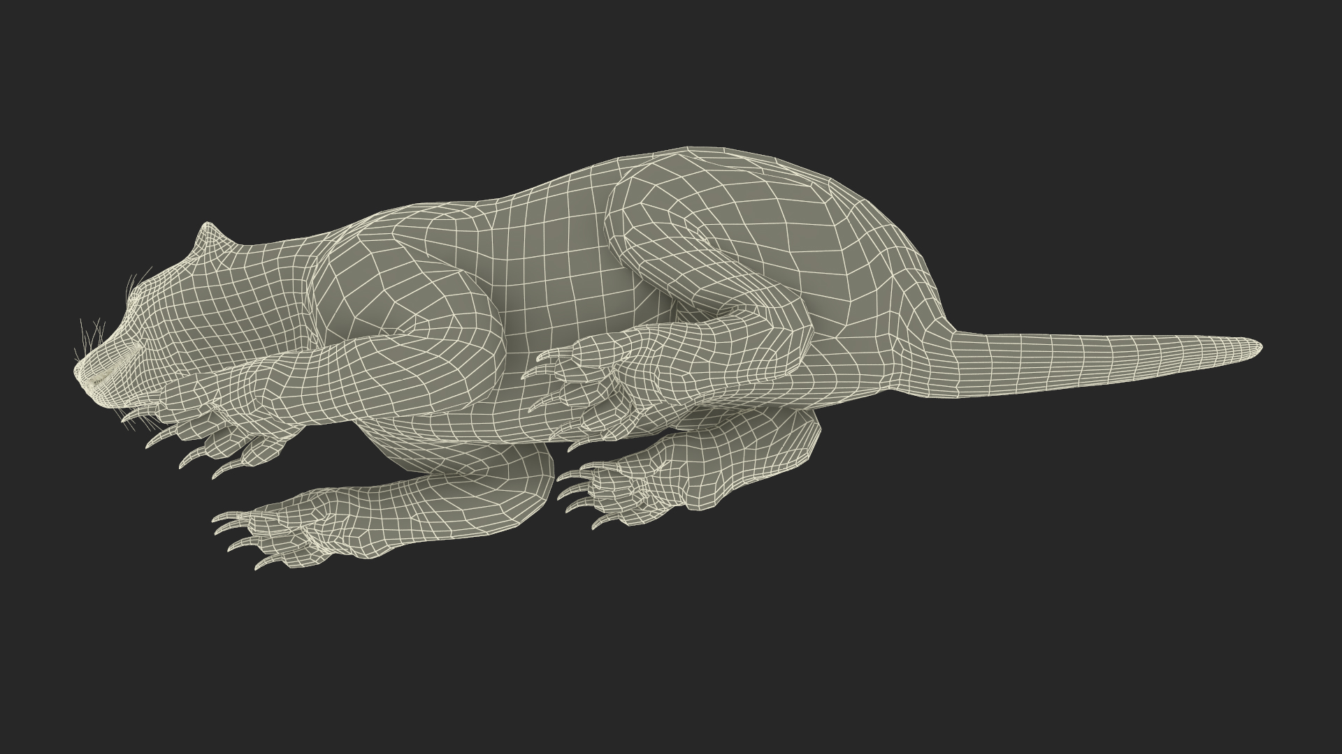 Wolverine Light Color Lying Down Pose 3D
