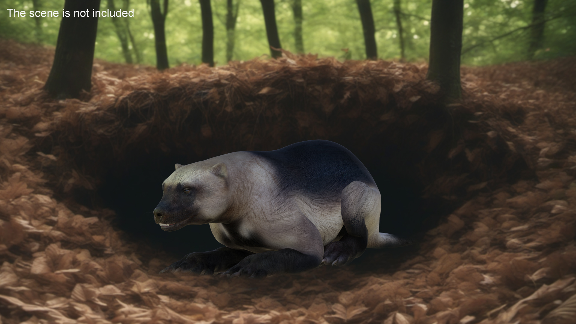 Wolverine Light Color Lying Down Pose 3D