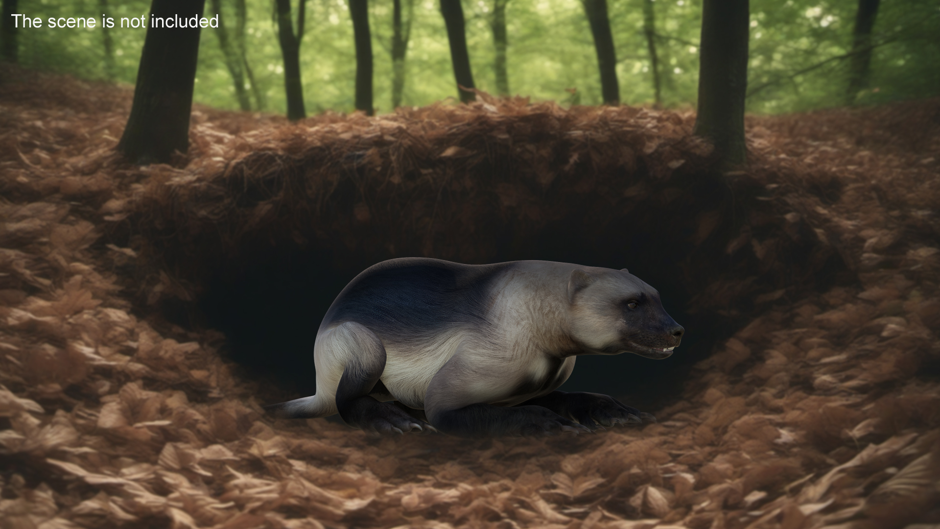 Wolverine Light Color Lying Down Pose 3D