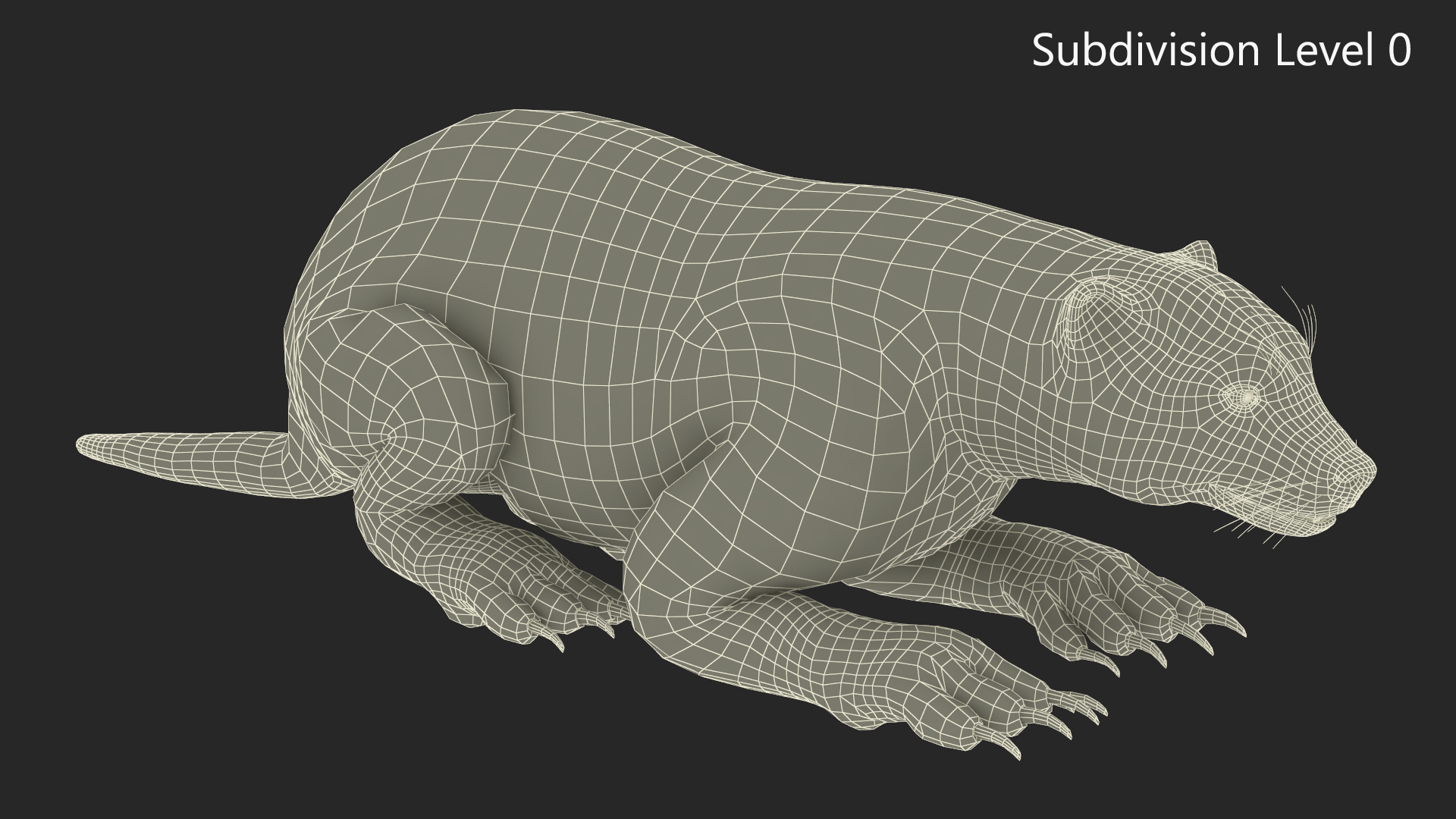 Wolverine Light Color Lying Down Pose 3D