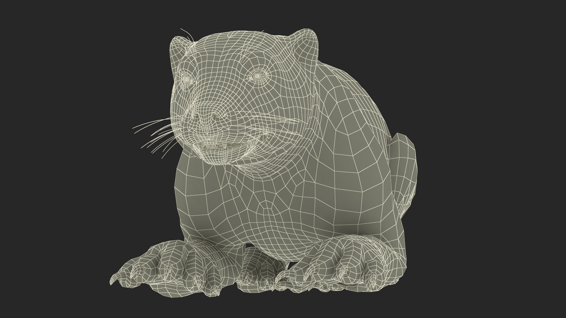 Wolverine Light Color Lying Down Pose 3D