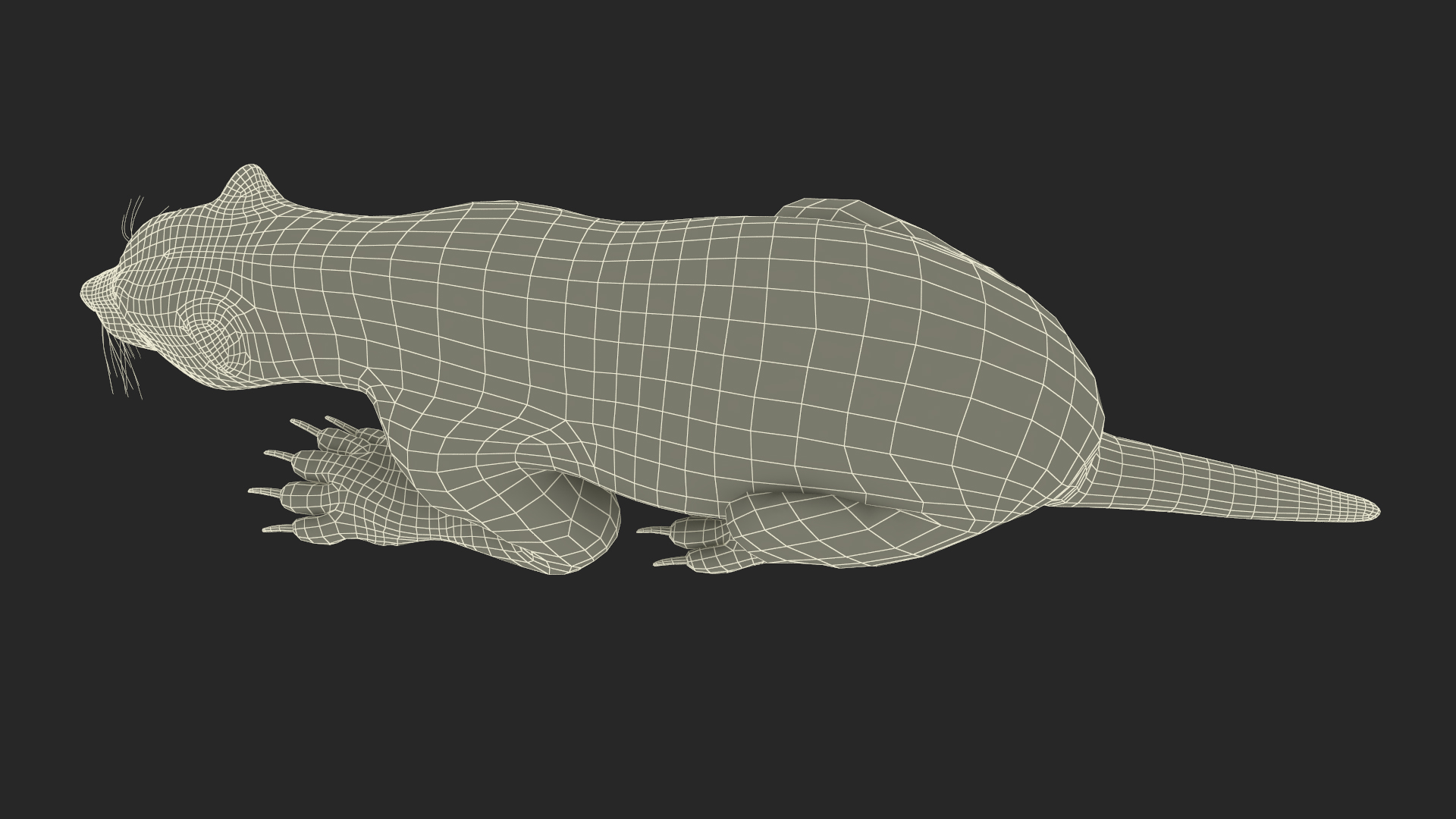 Wolverine Light Color Lying Down Pose 3D