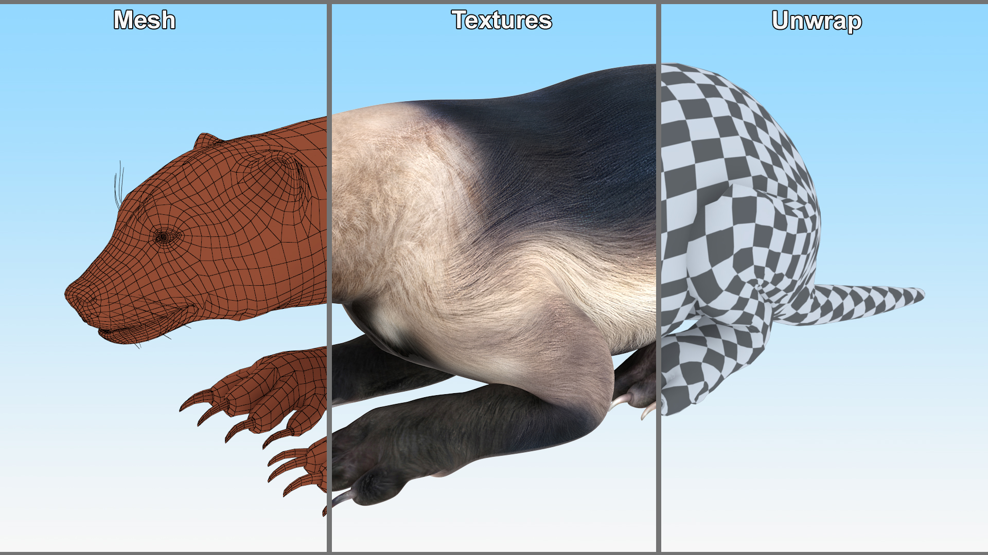 Wolverine Light Color Lying Down Pose 3D