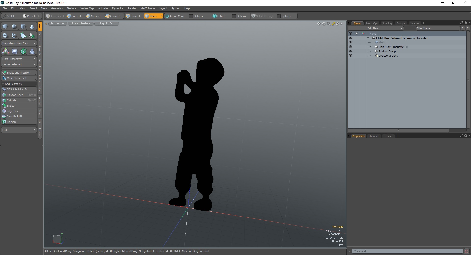 3D model Child Boy Silhouette