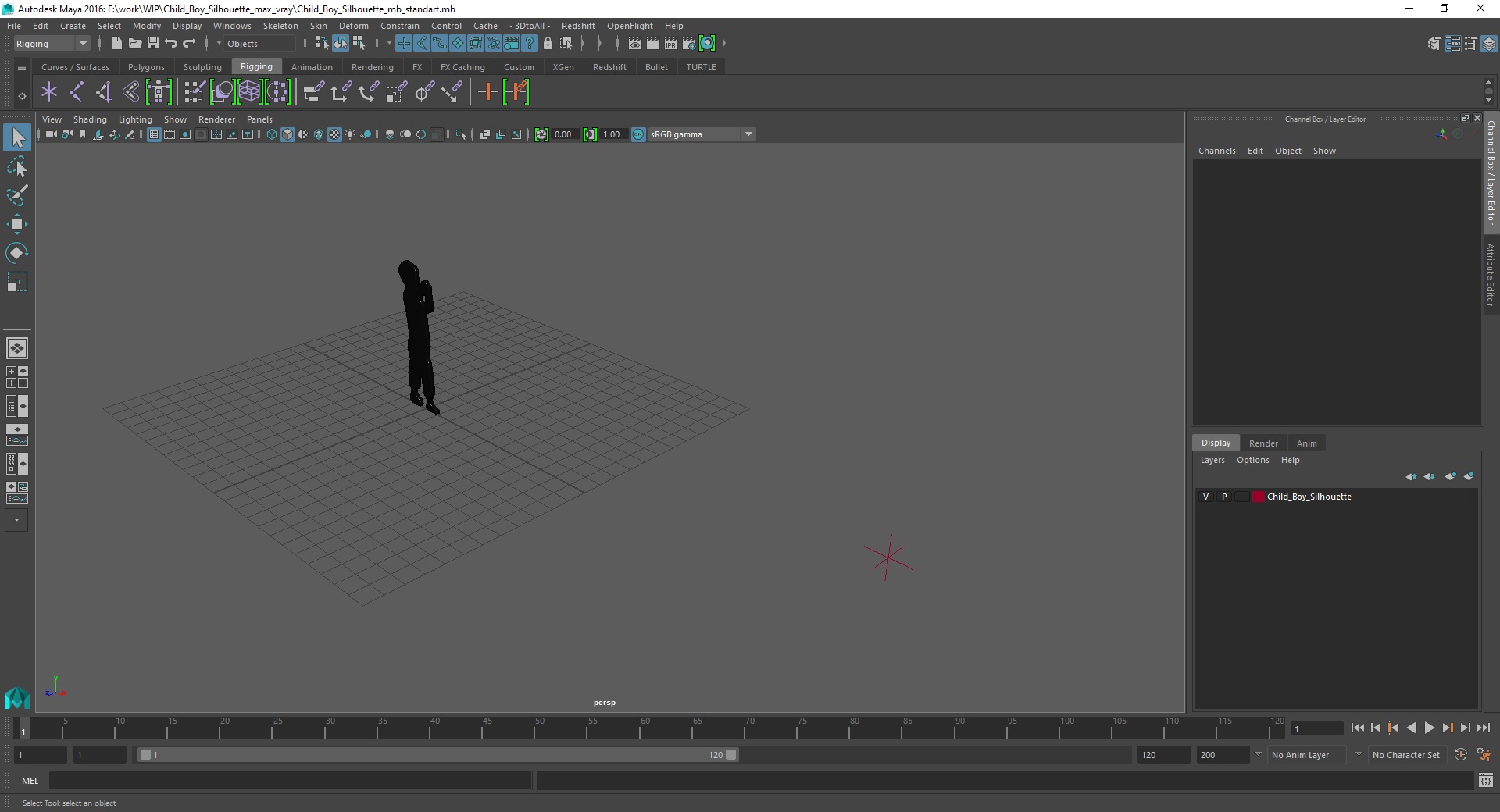 3D model Child Boy Silhouette