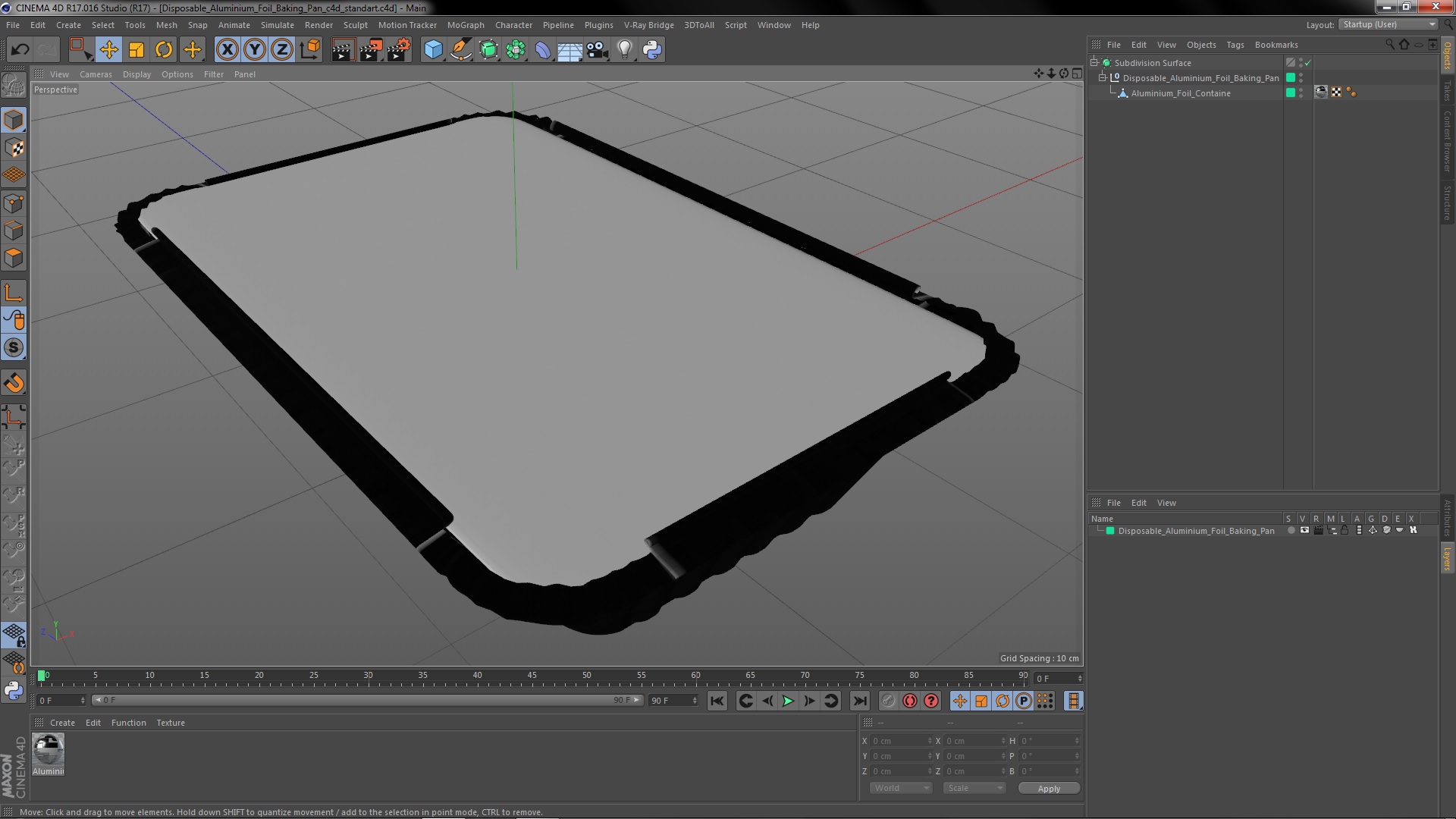 3D Disposable Aluminium Foil Baking Pan