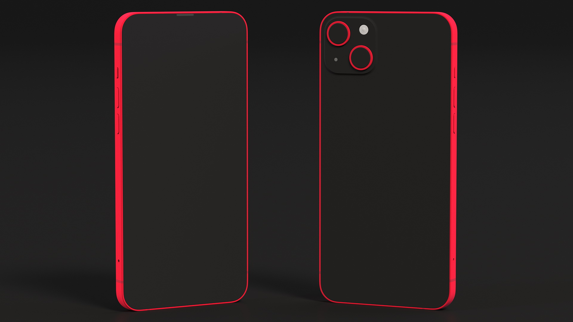 Apple iPhone 14 Plus Red 3D model