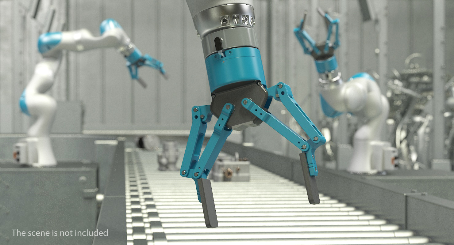 3D Robot Hand Gripper Generic Rigged model