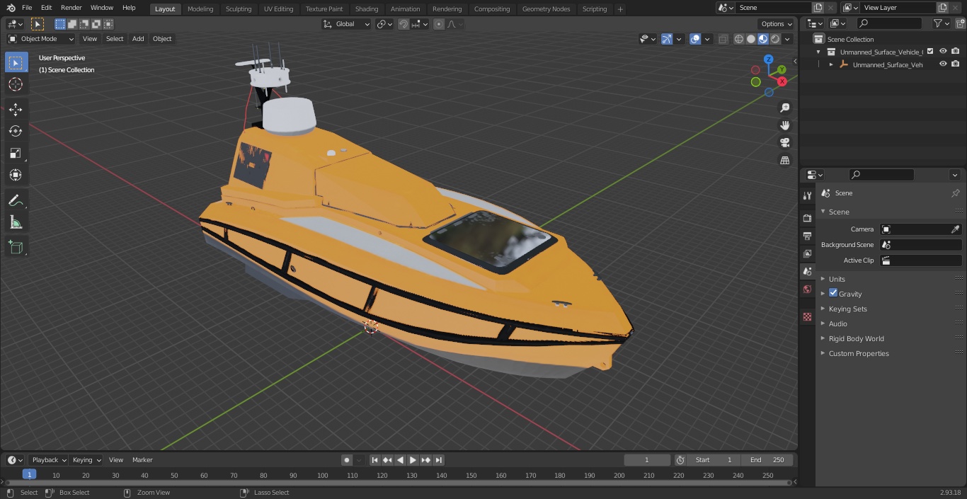 Unmanned Surface Vehicle 3D model