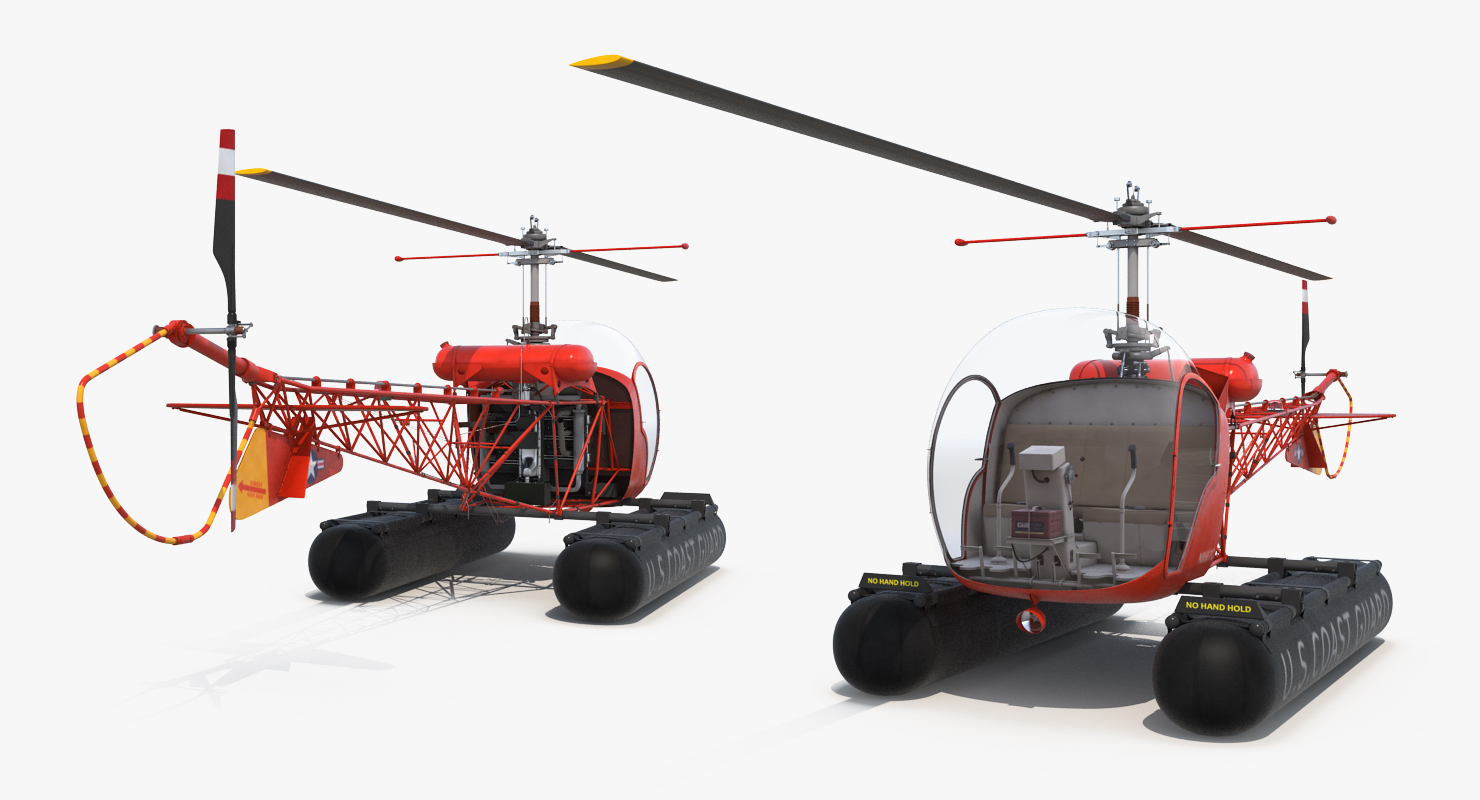 Bell 47 On Floats uscg 3D