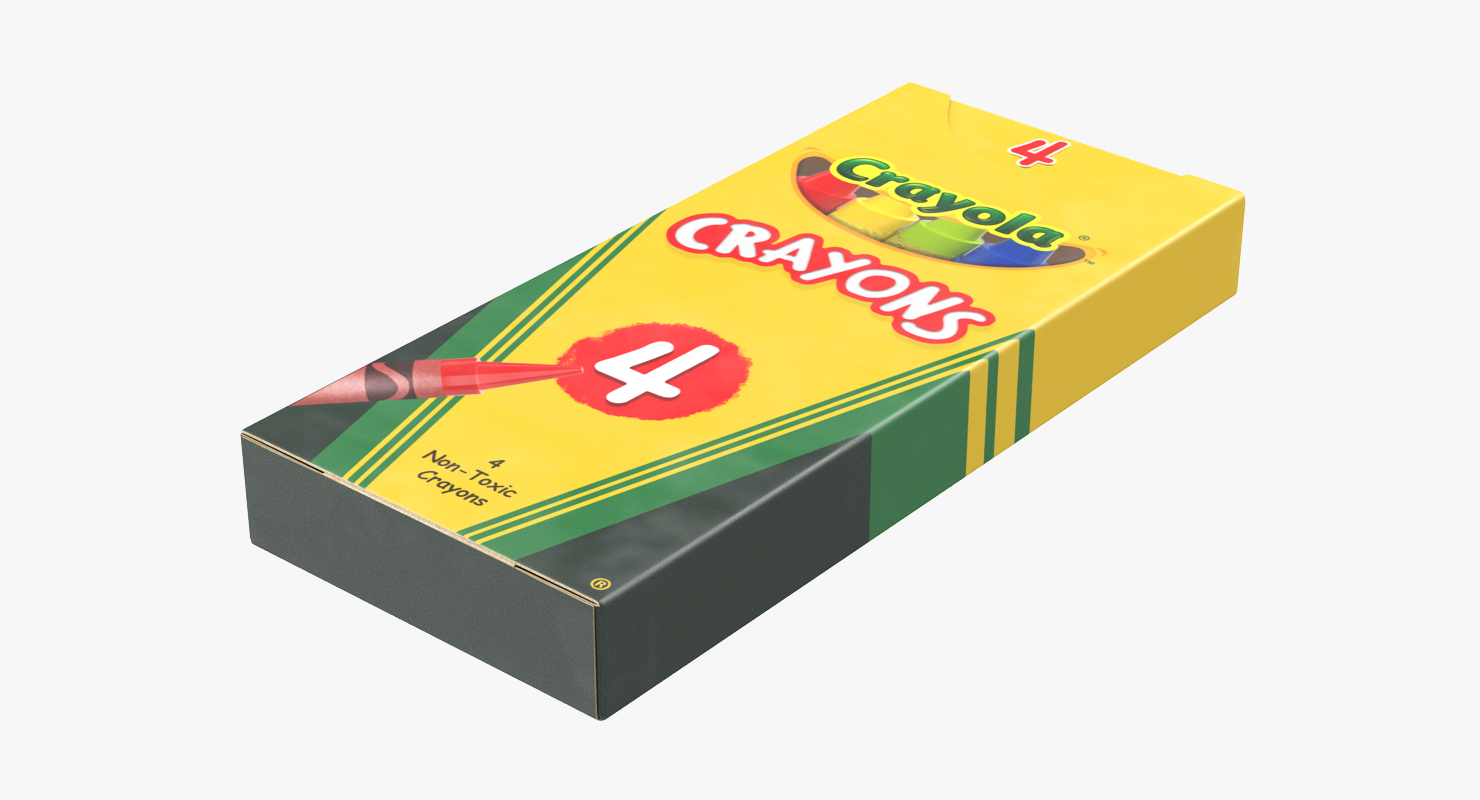 3D Crayola 4 Count Colored Crayons