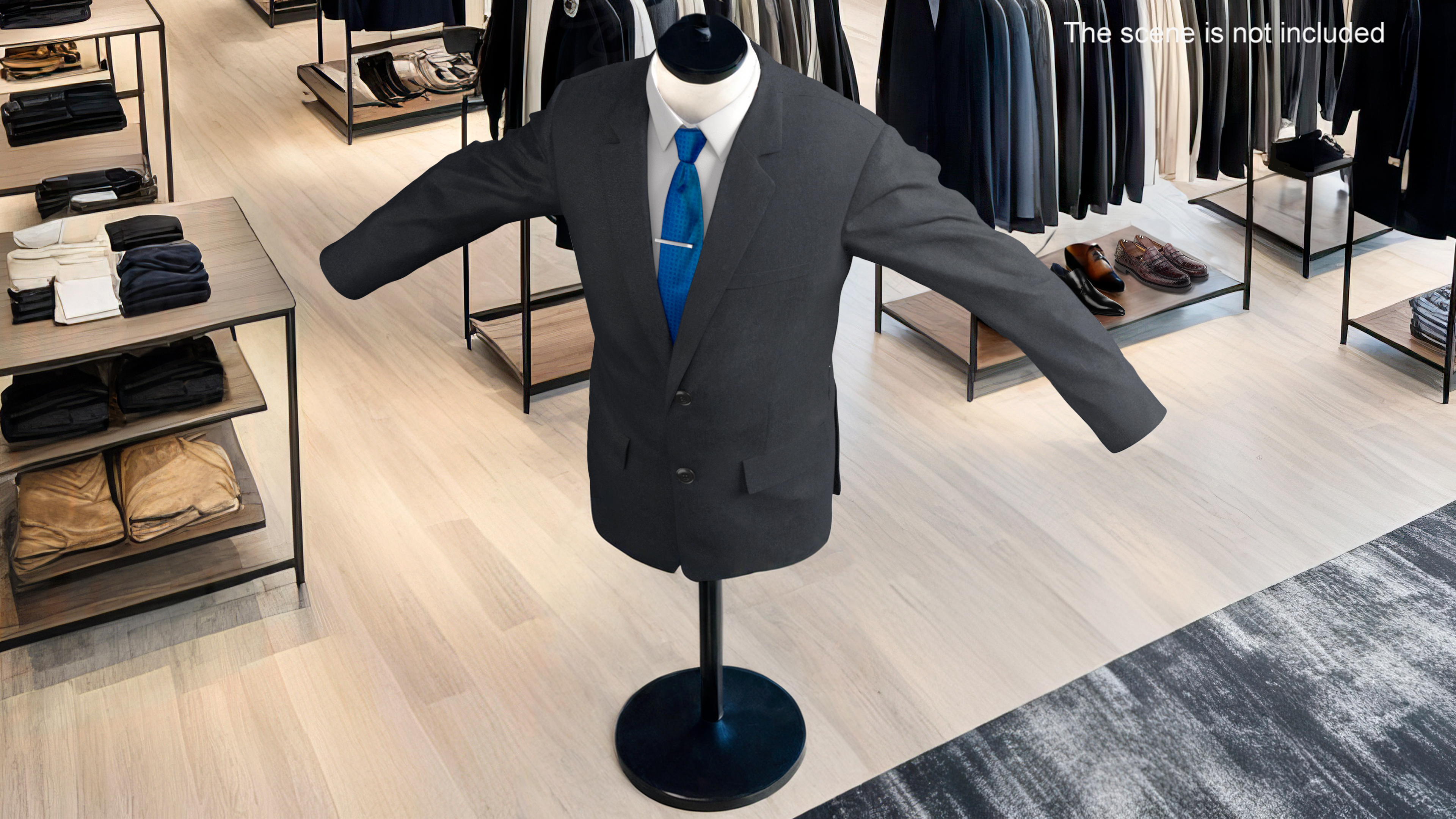 Business Uniform Jacket Suit Tie 3D