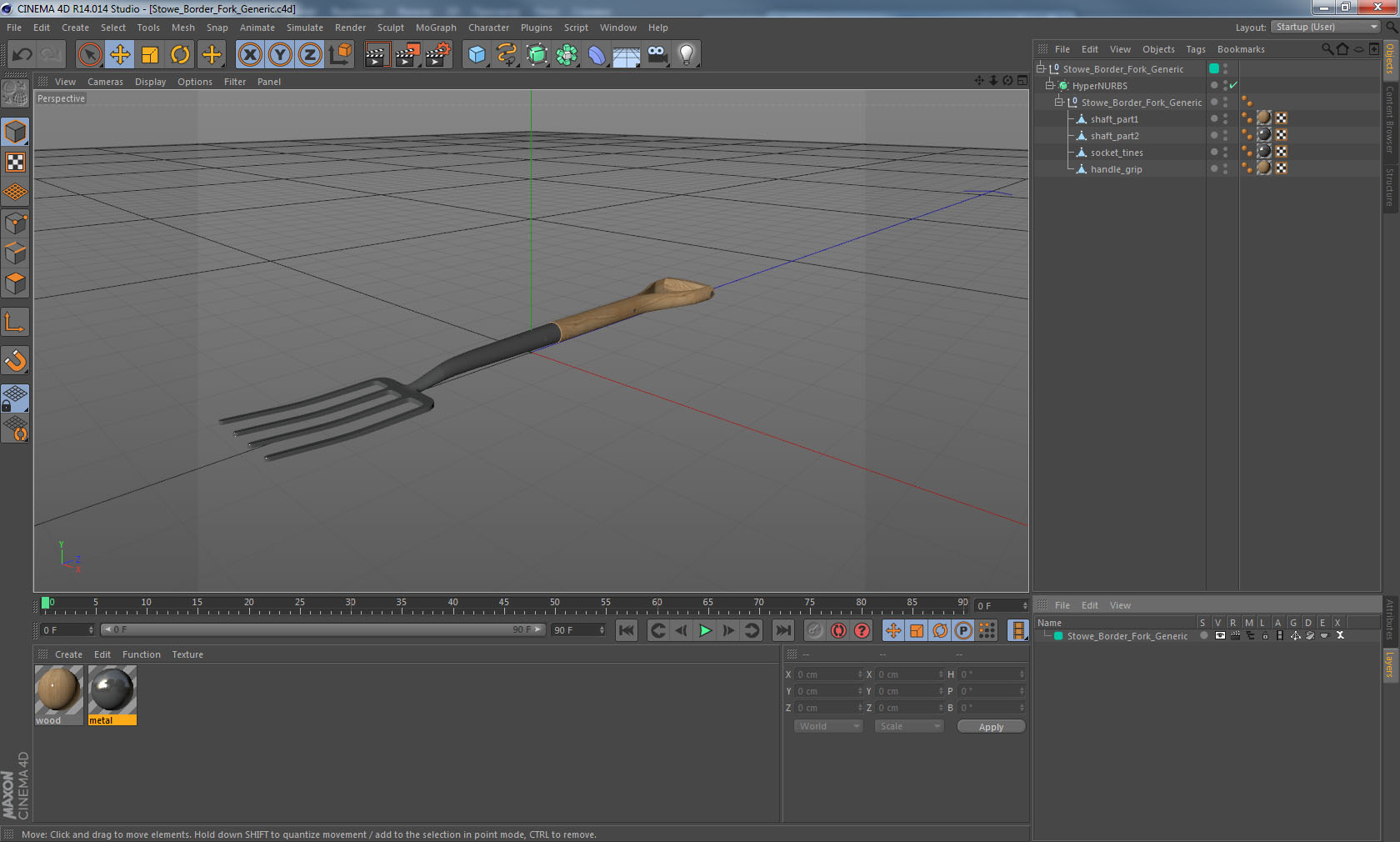 3D model Stowe Border Fork Generic