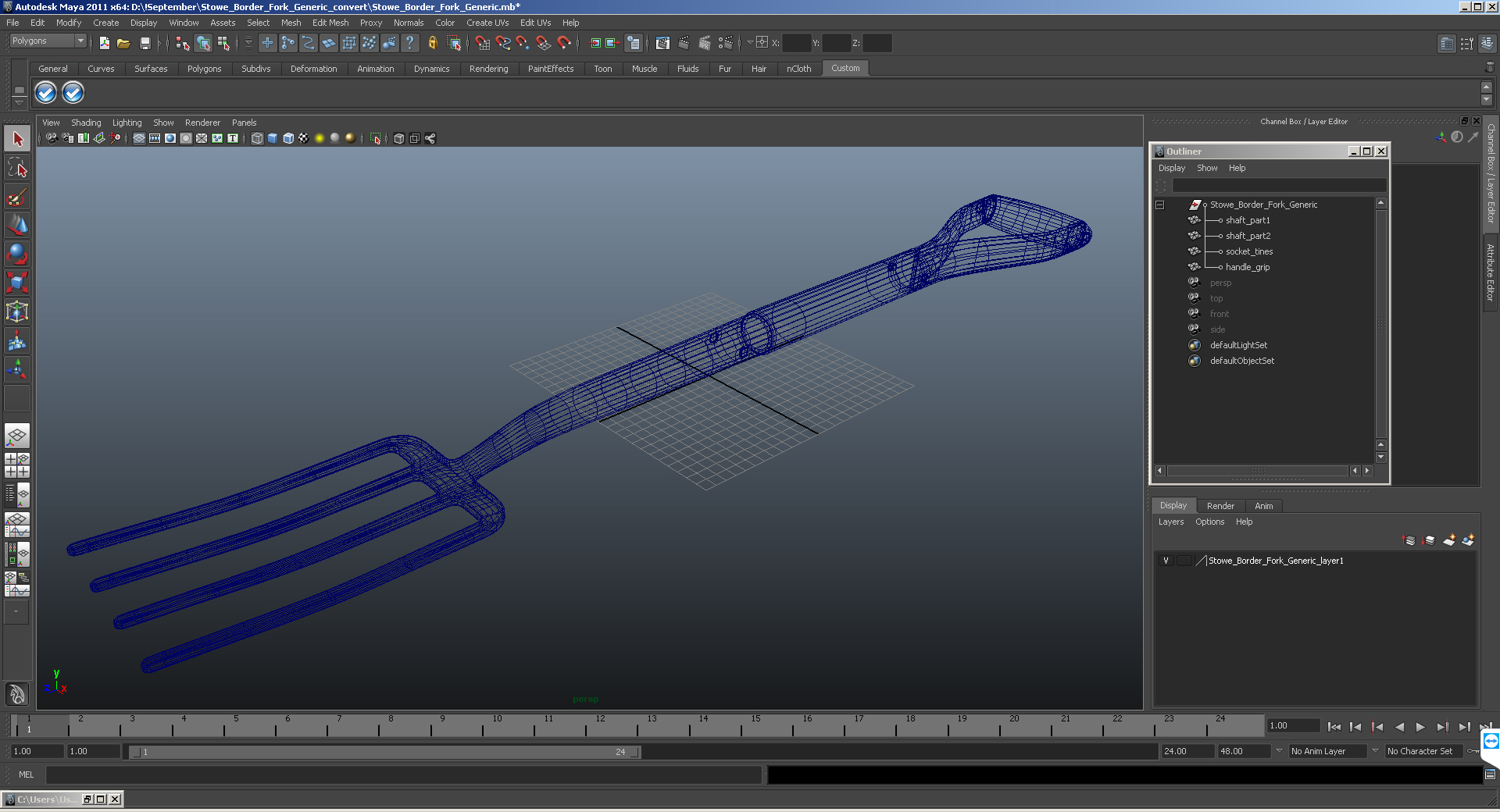 3D model Stowe Border Fork Generic