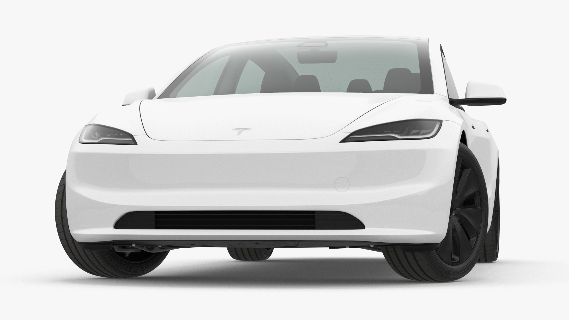 3D model Tesla Model 3 2024 White Rigged for Maya