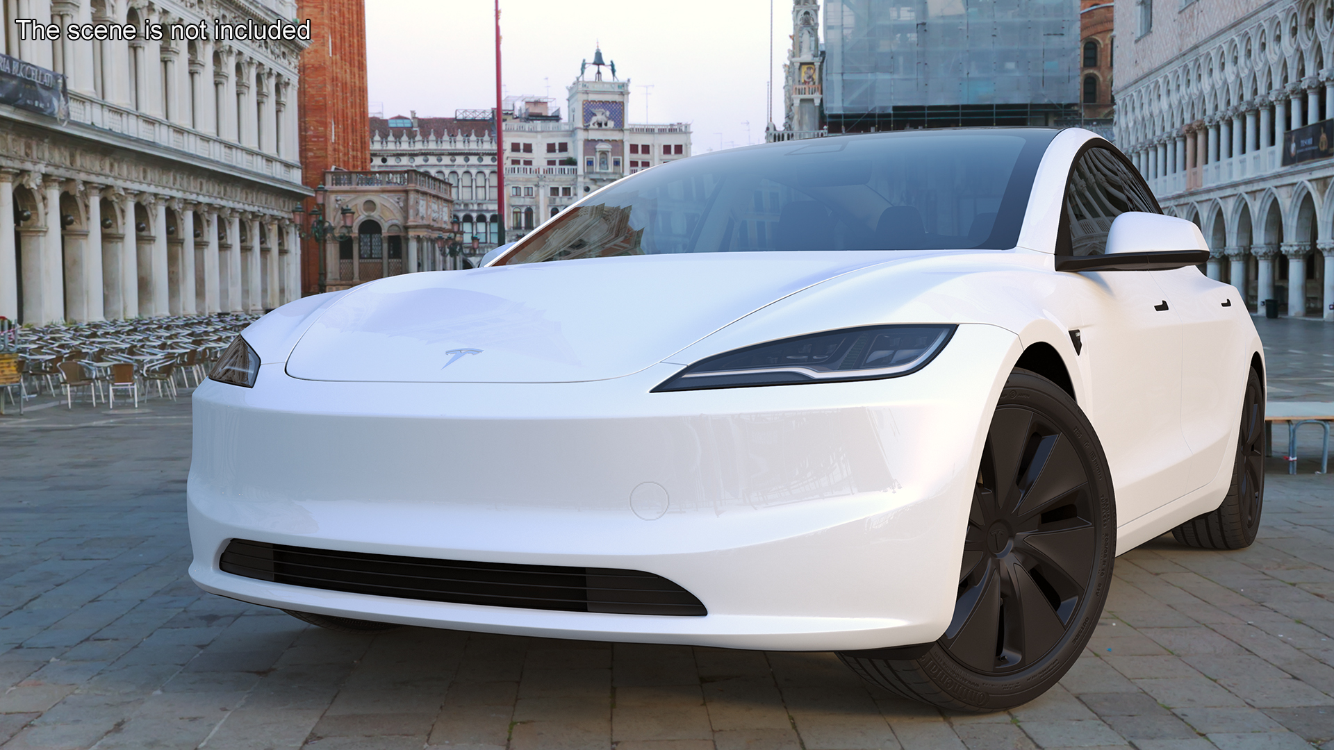 3D model Tesla Model 3 2024 White Rigged for Maya