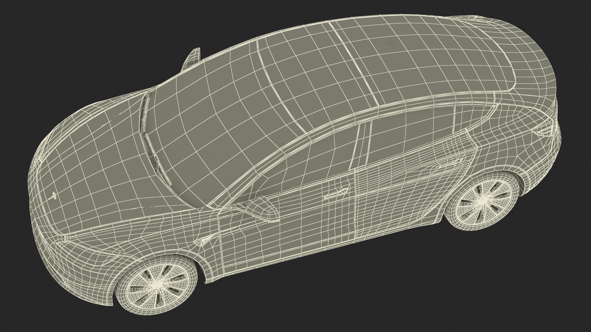 3D model Tesla Model 3 2024 White Rigged for Maya
