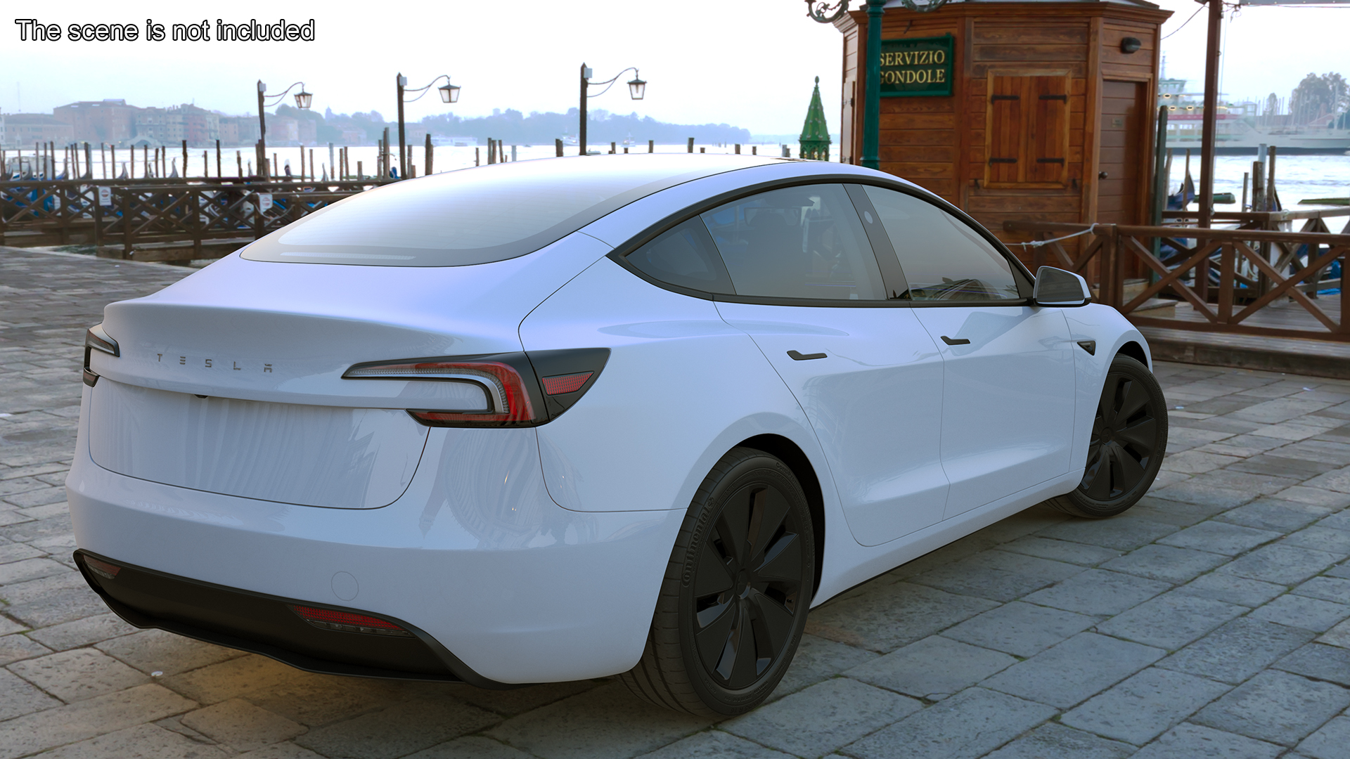 3D model Tesla Model 3 2024 White Rigged for Maya