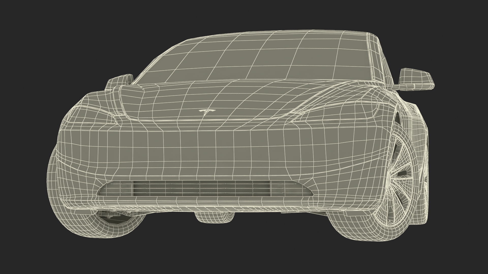 3D model Tesla Model 3 2024 White Rigged for Maya