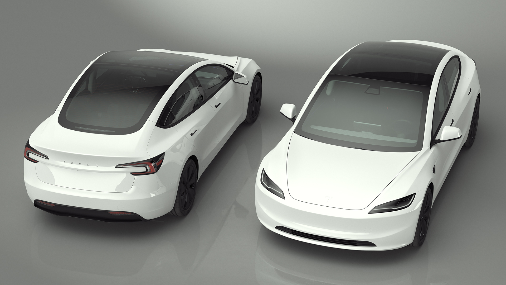 3D model Tesla Model 3 2024 White Rigged for Maya