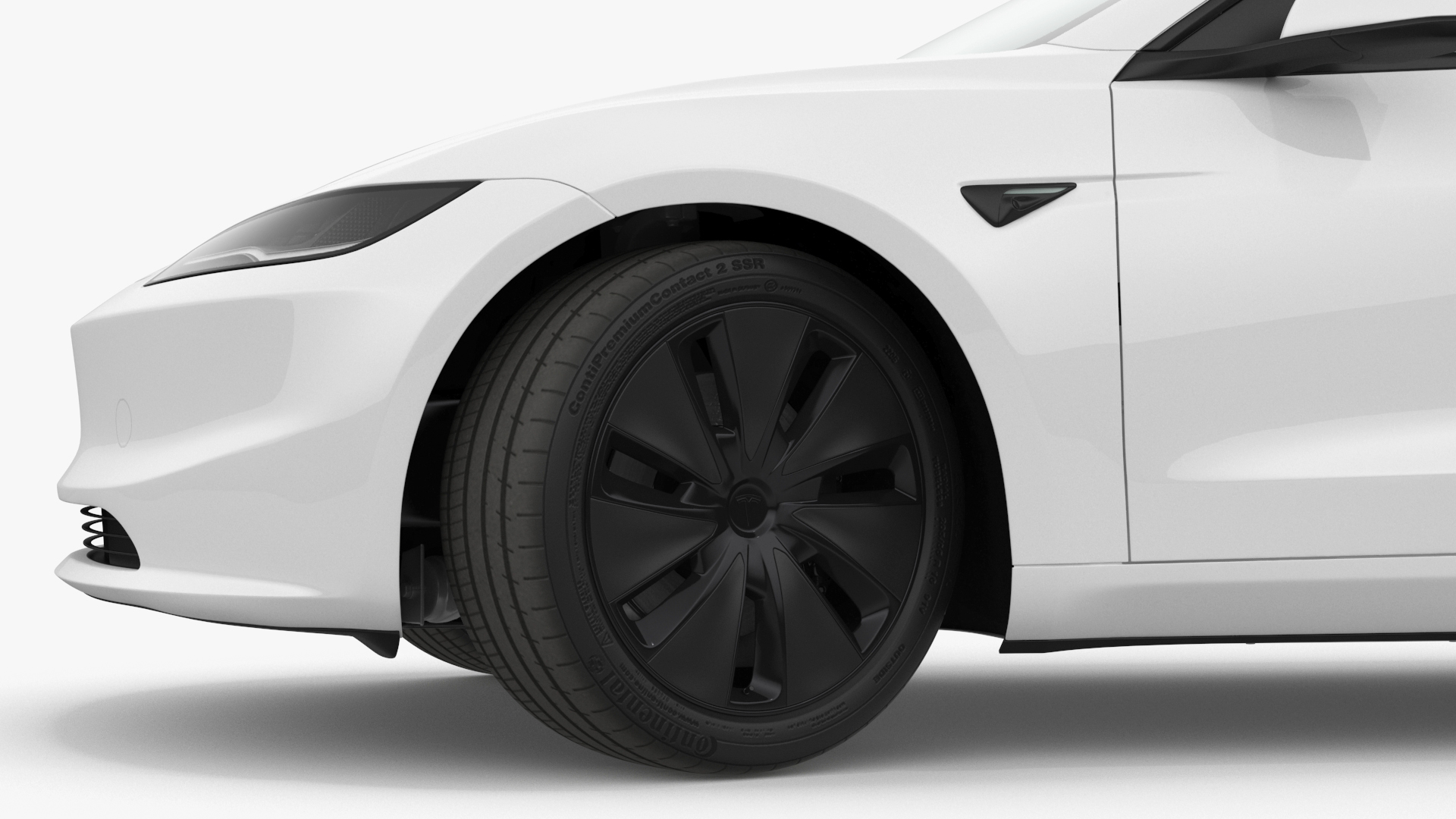 3D model Tesla Model 3 2024 White Rigged for Maya