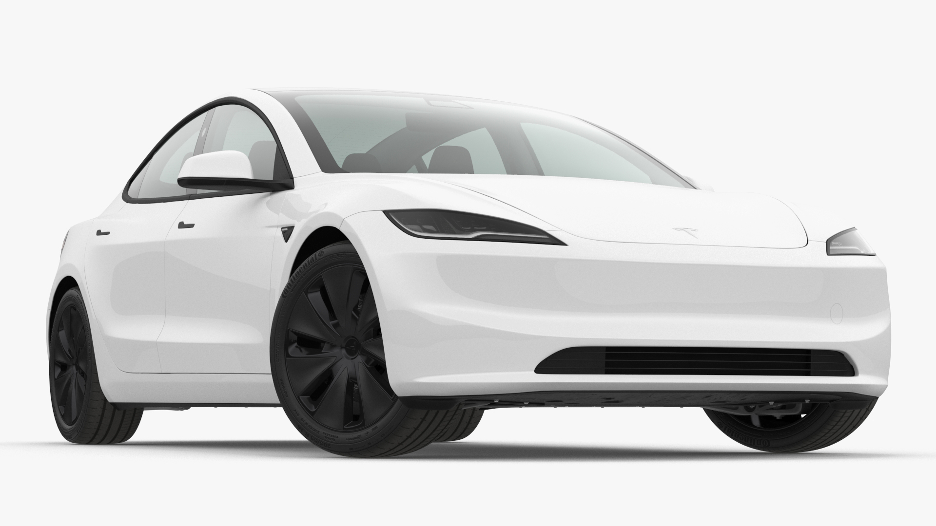 3D model Tesla Model 3 2024 White Rigged for Maya