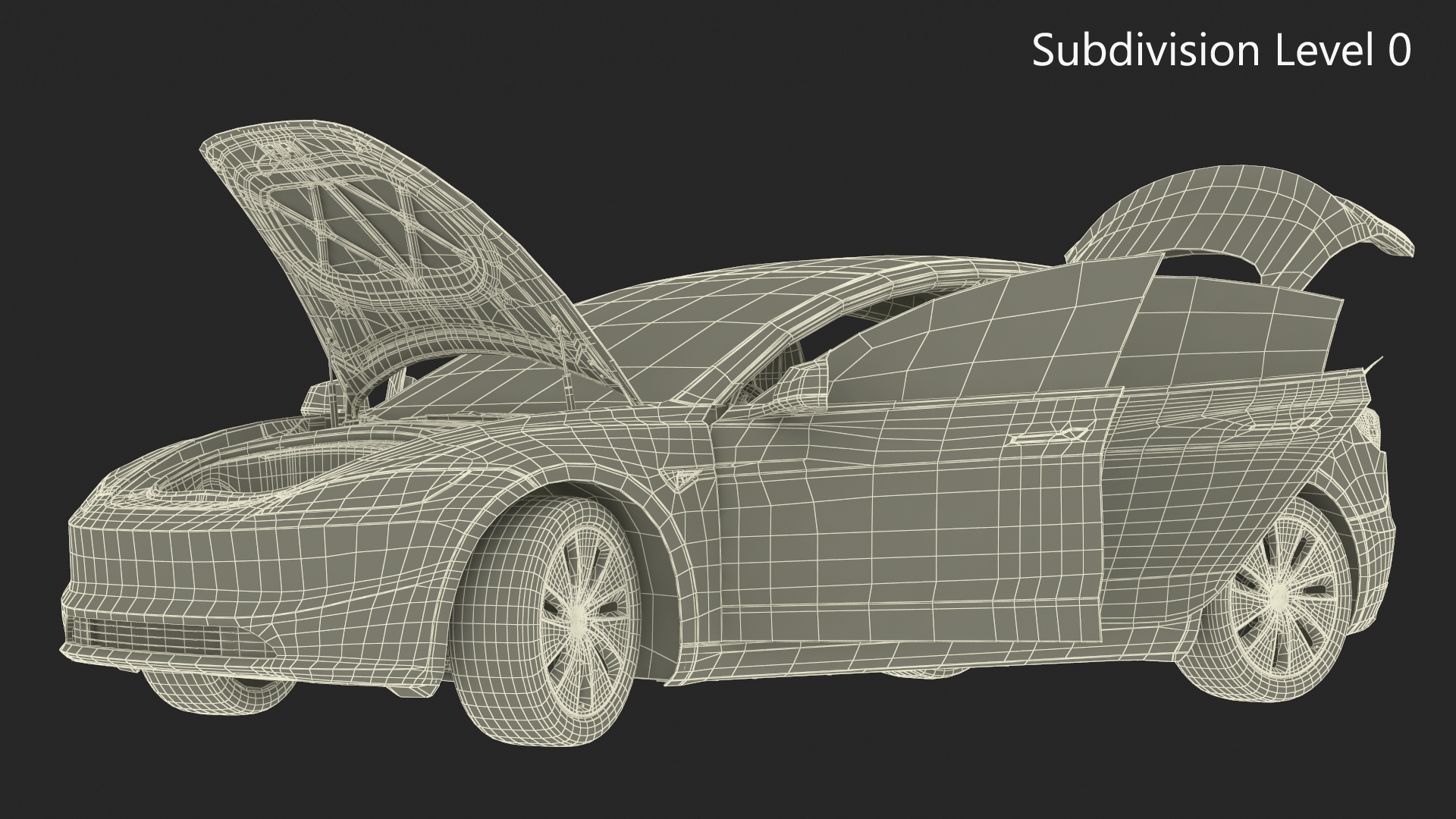 3D model Tesla Model 3 2024 White Rigged for Maya