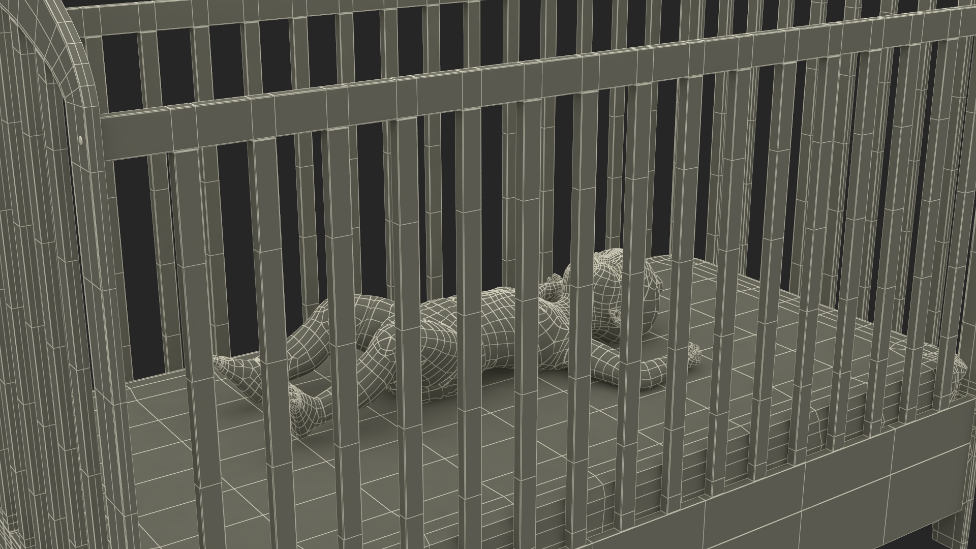 3D Little Girl in Bed Sleeping Fur