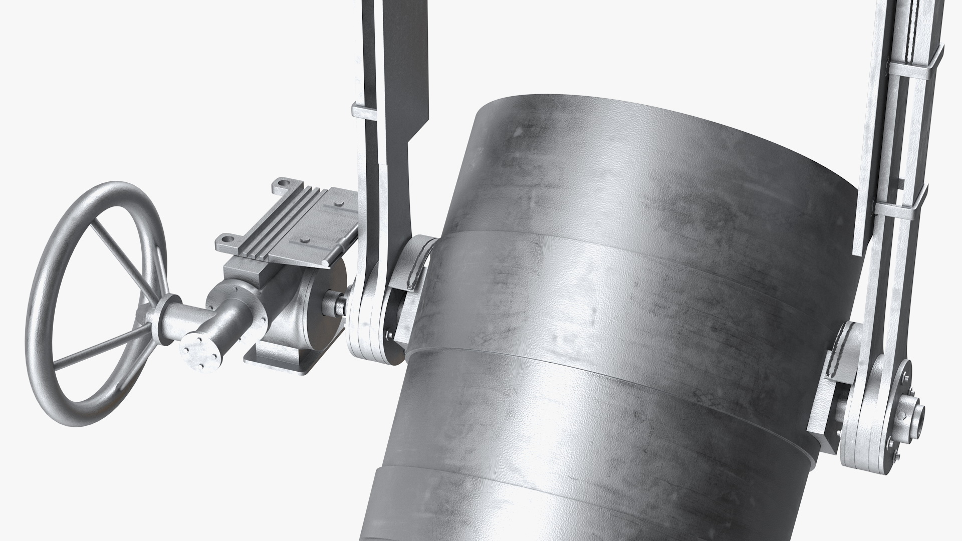 Molten Metal Pouring from Foundry Ladle 3D model
