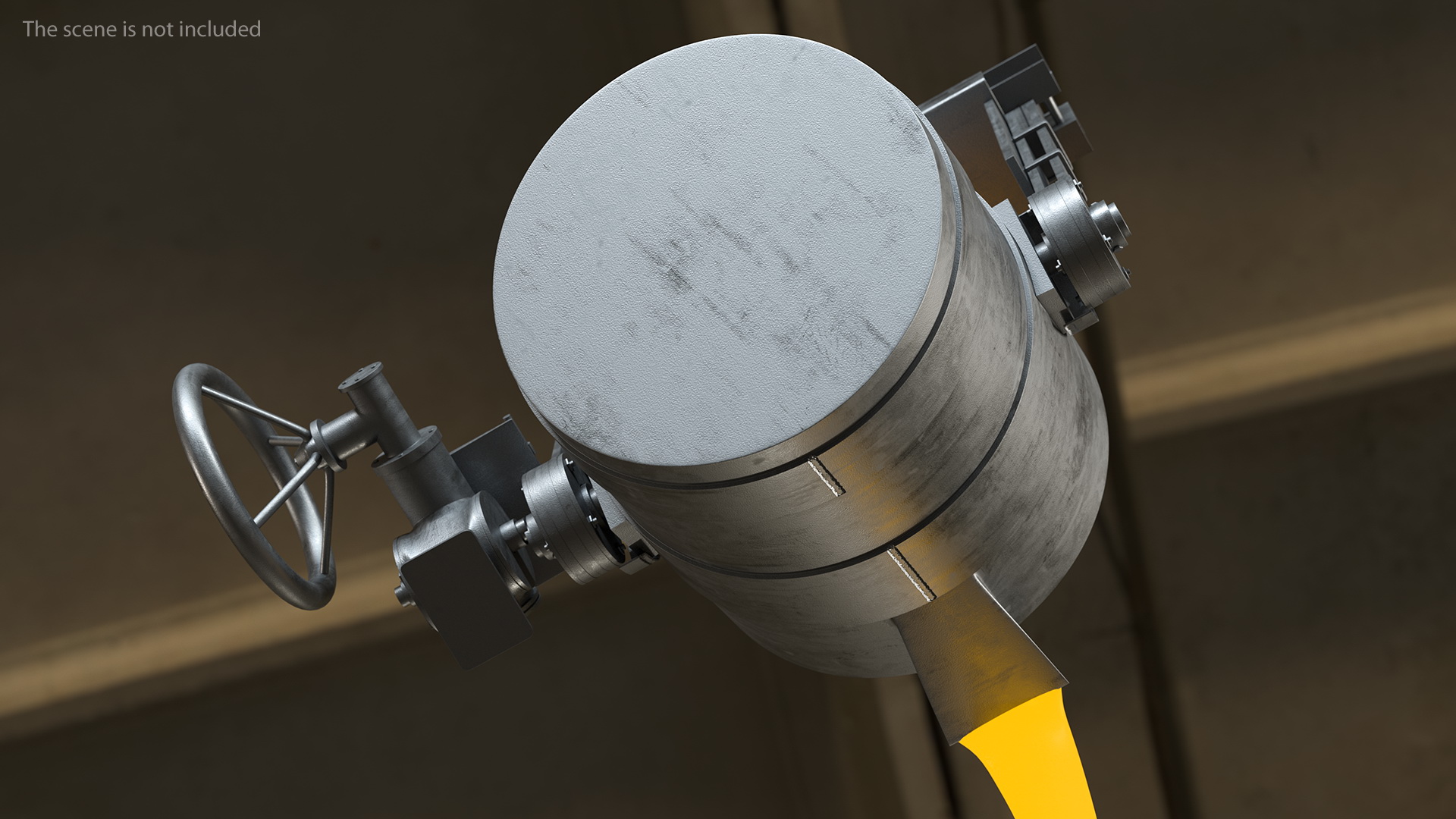 Molten Metal Pouring from Foundry Ladle 3D model