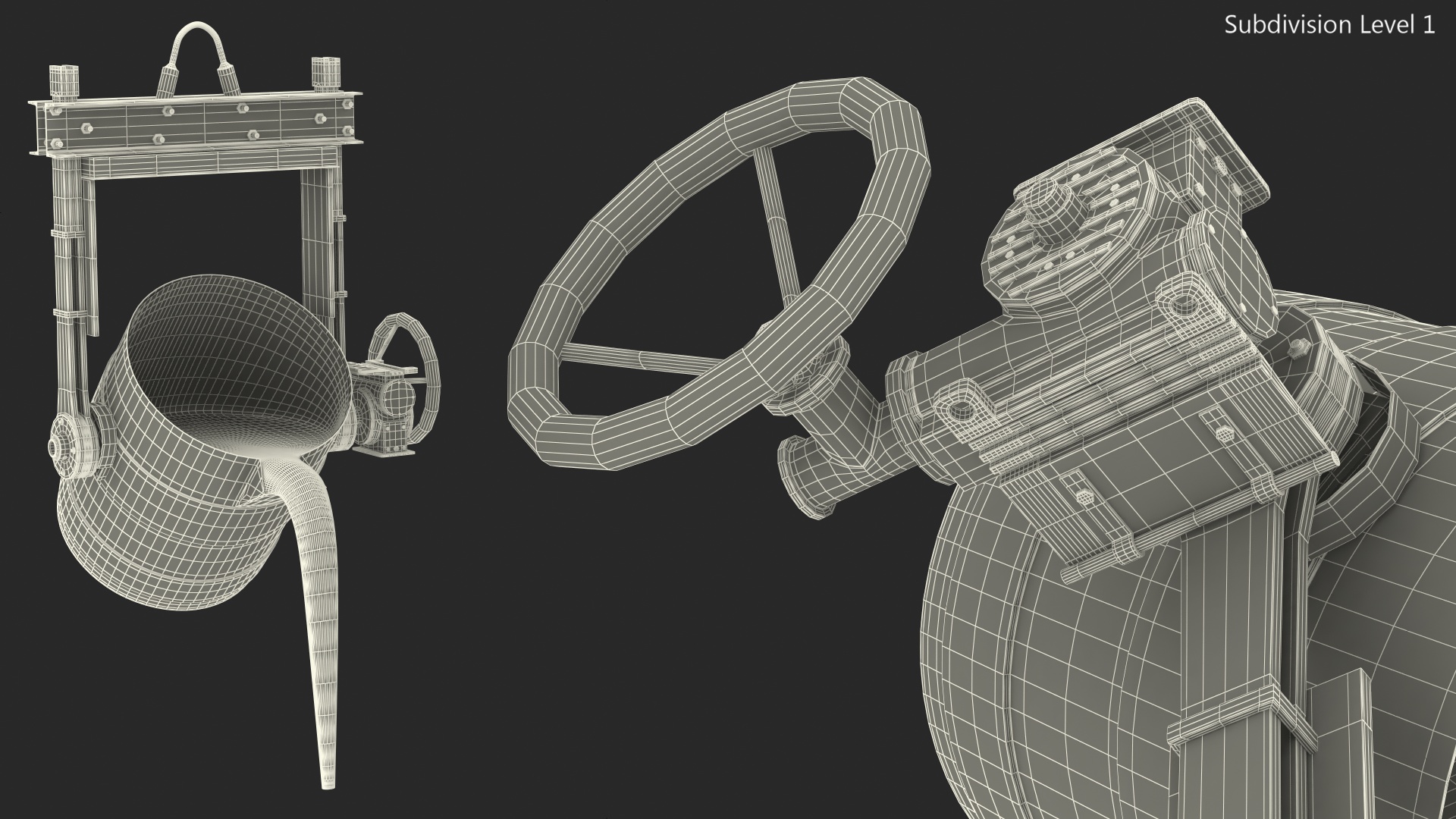 Molten Metal Pouring from Foundry Ladle 3D model