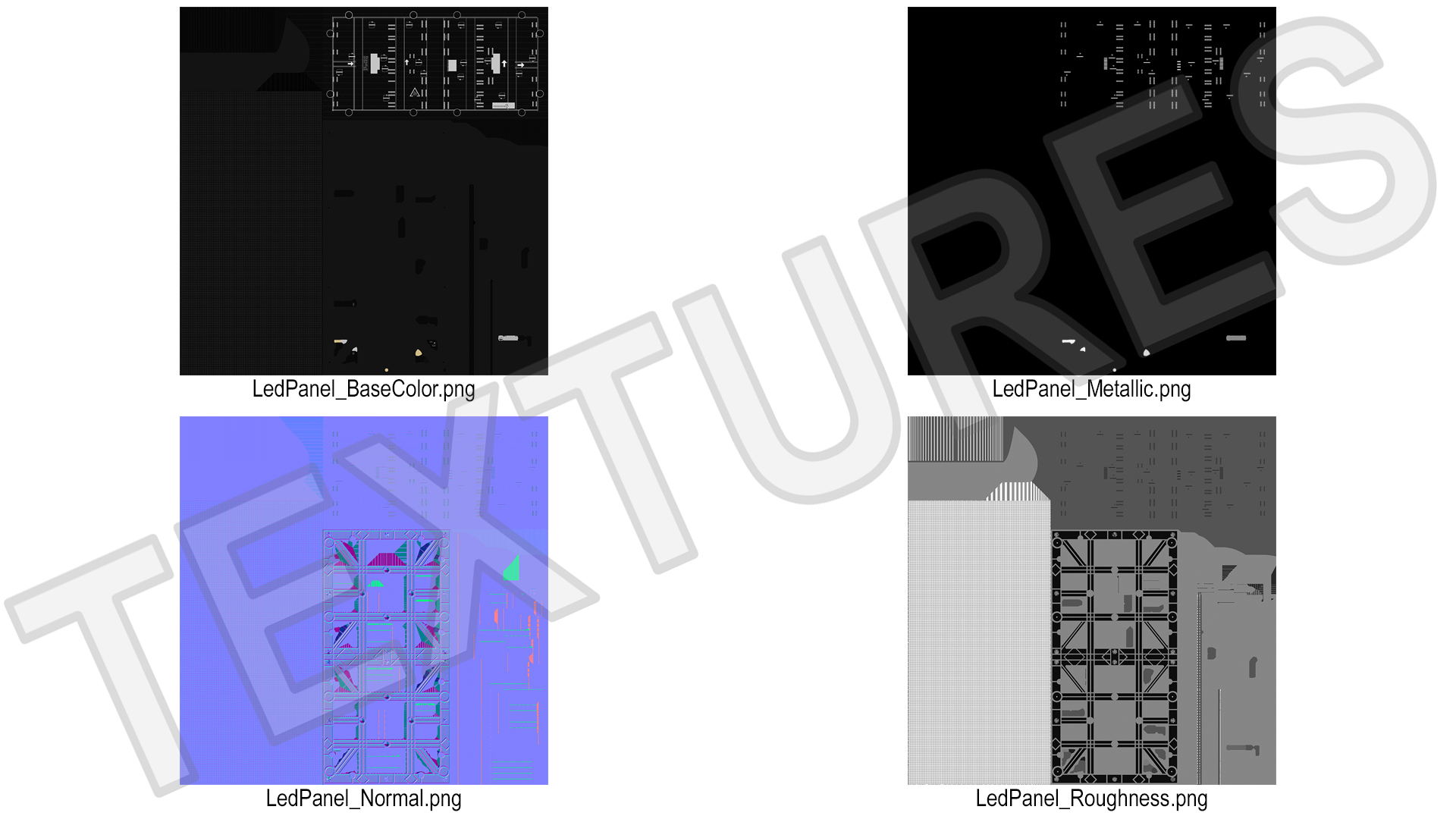 LED Screen Panel Lights Off 3D