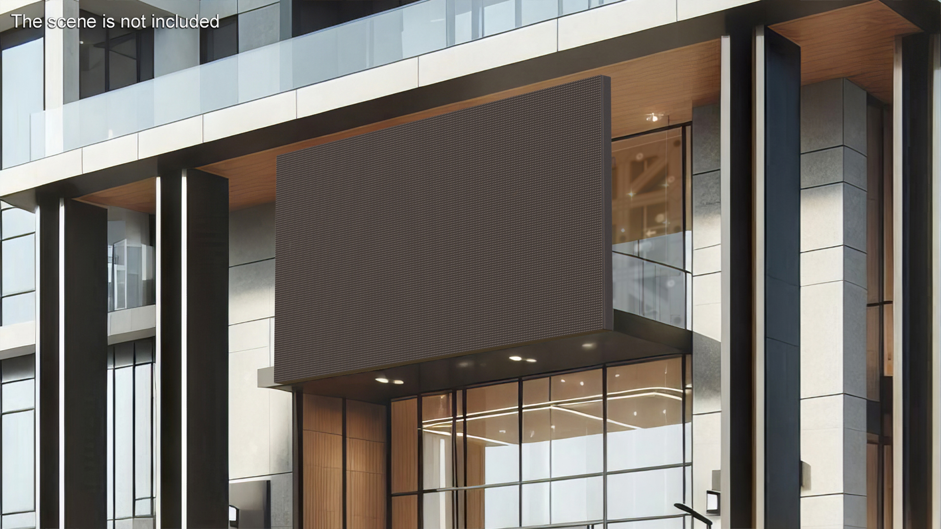LED Screen Panel Lights Off 3D