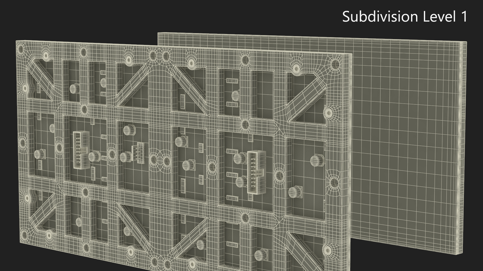LED Screen Panel Lights Off 3D